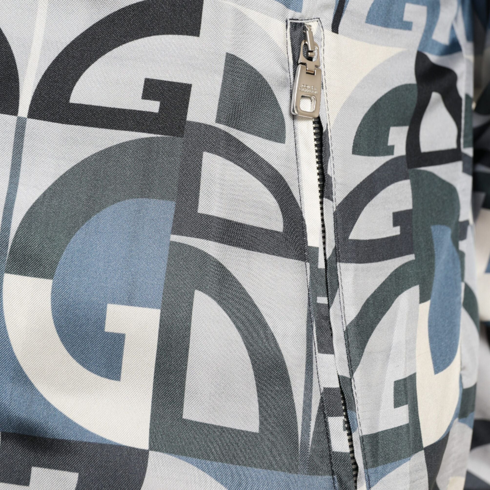 Dolce & Gabbana Multicolor Logo Print Bomber Blouson Jacket
