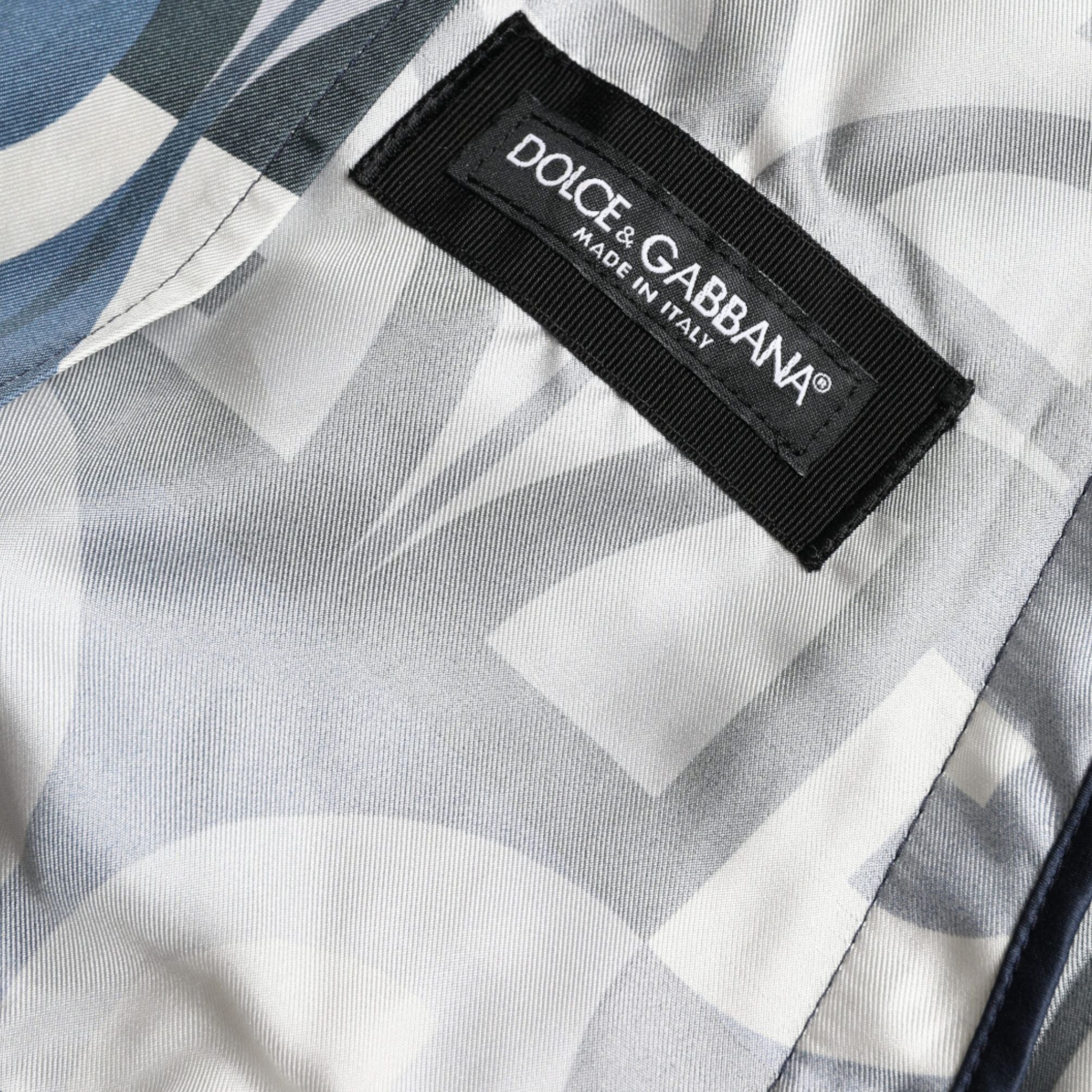 Dolce & Gabbana Multicolor Logo Print Bomber Blouson Jacket