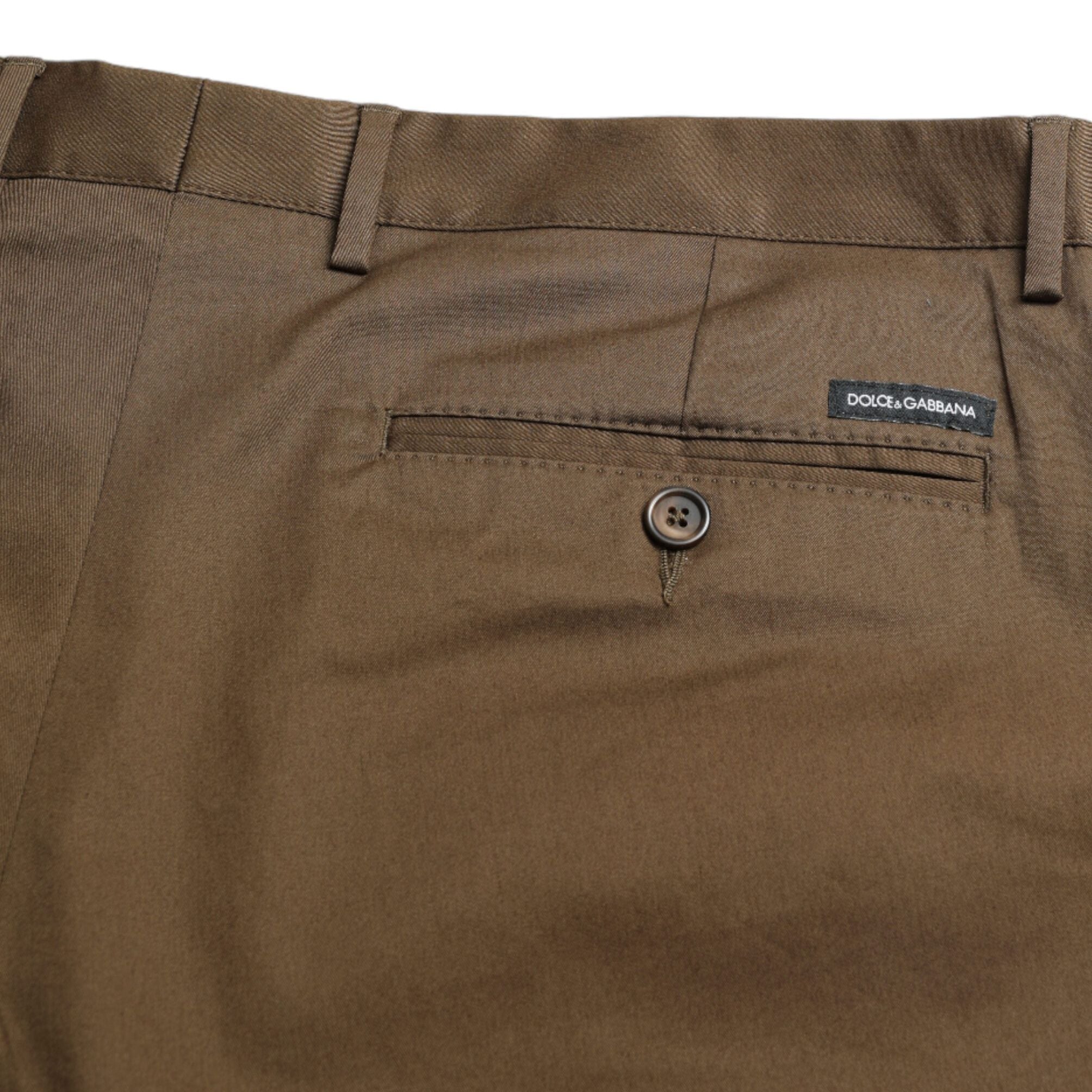 Dolce & Gabbana Brown Cotton Stretch Men Bermuda Shorts