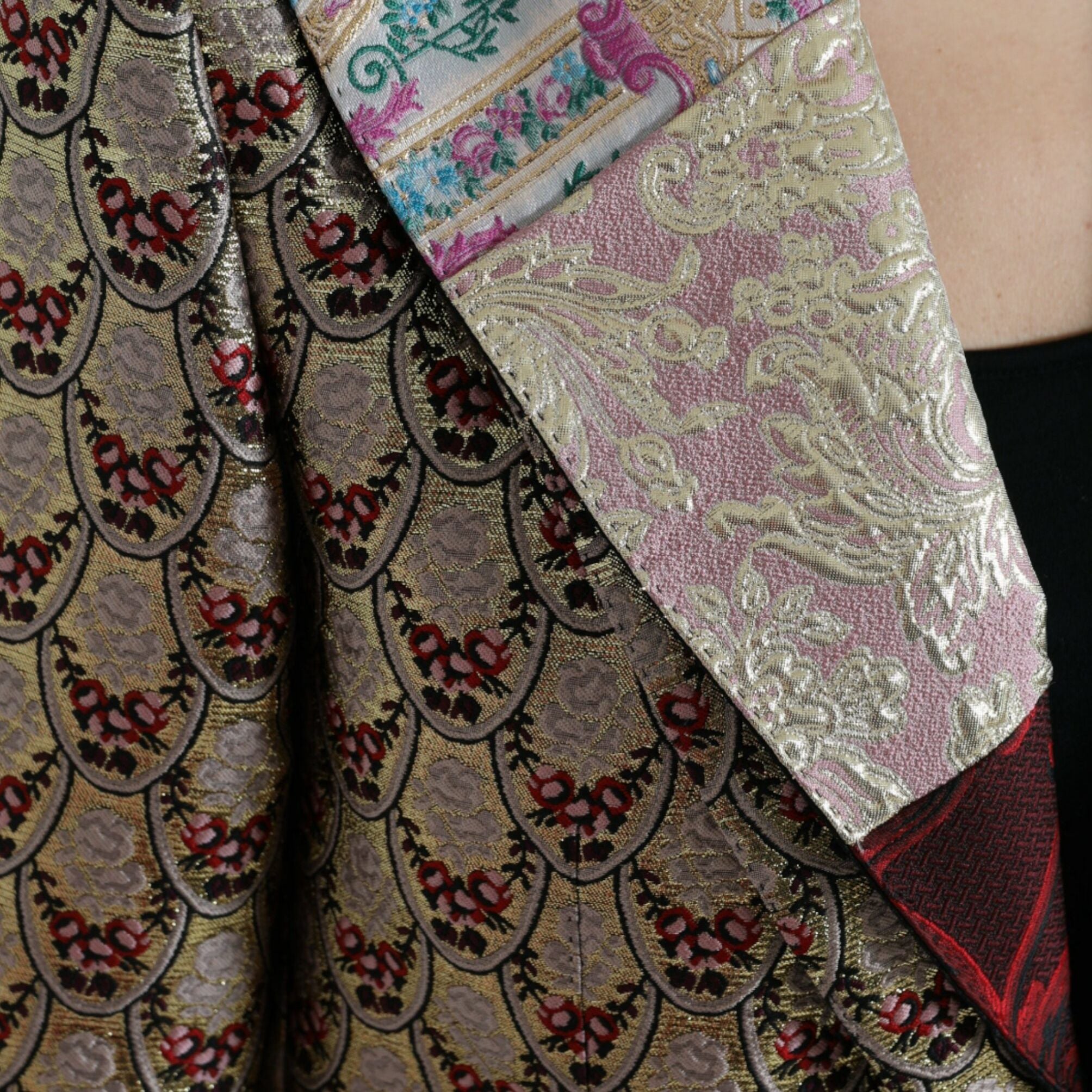 Dolce & Gabbana Multicolor Floral Patchwork Jacquard Jacket