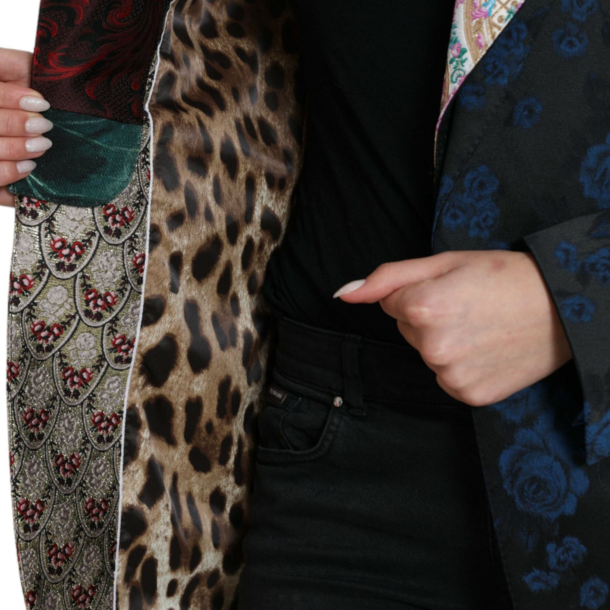Dolce & Gabbana Multicolor Floral Patchwork Jacquard Jacket