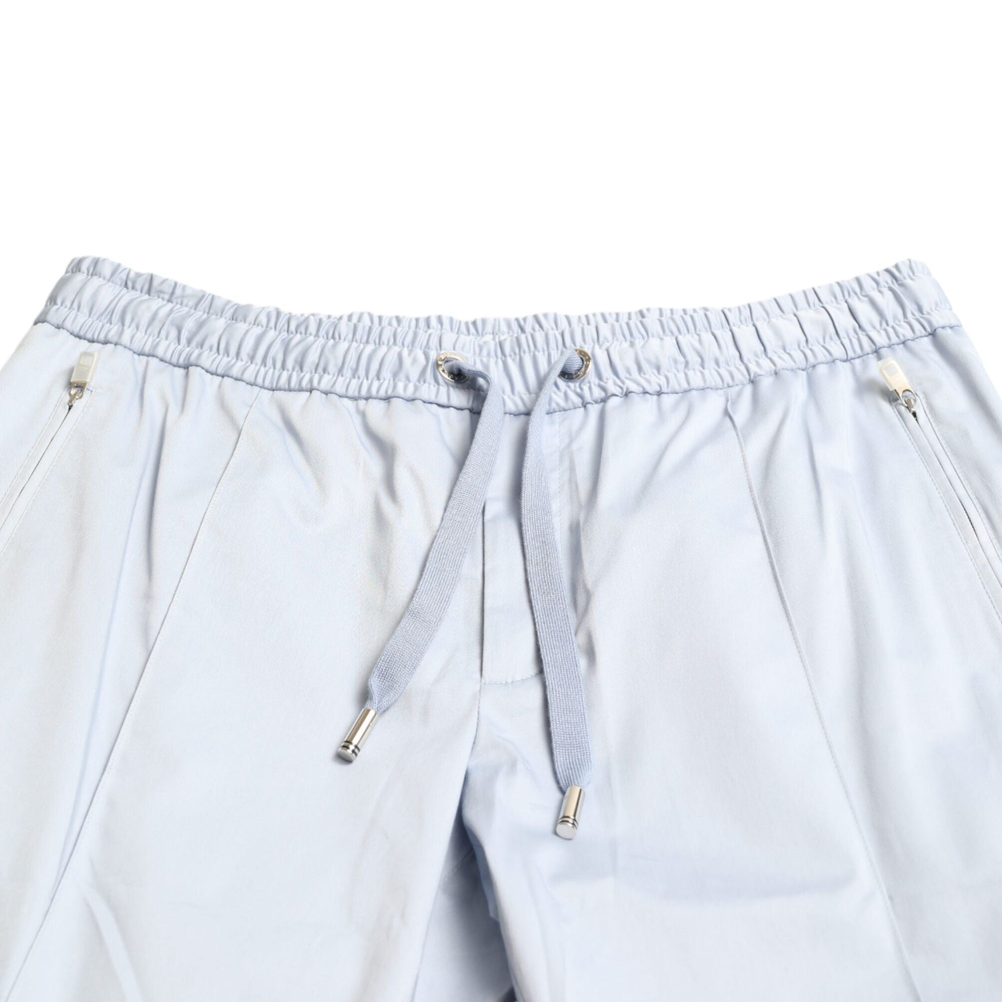 Dolce & Gabbana Light Blue Cotton Stretch Jogger Pants