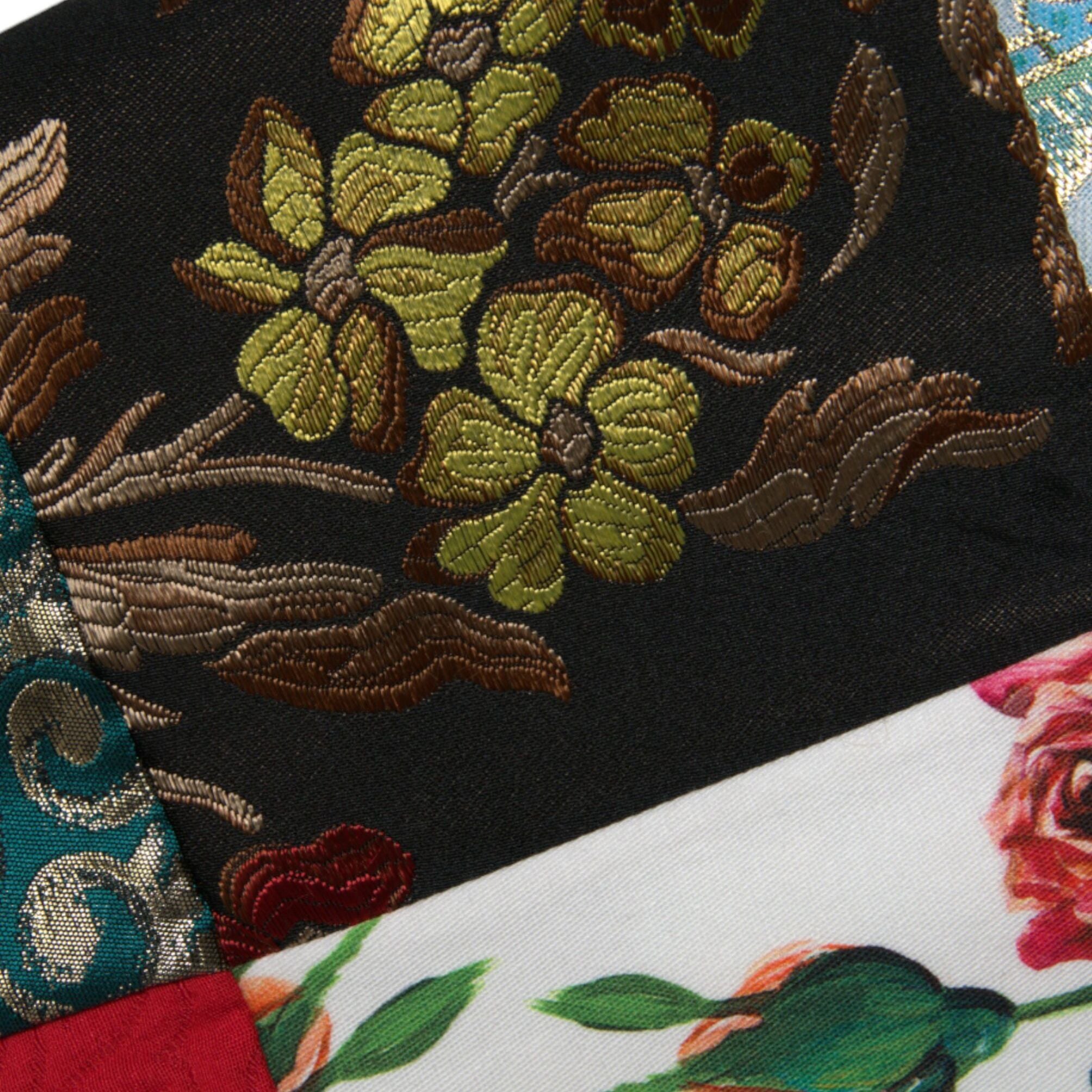 Dolce & Gabbana Multicolor Floral Patchwork Shift Mini Dress