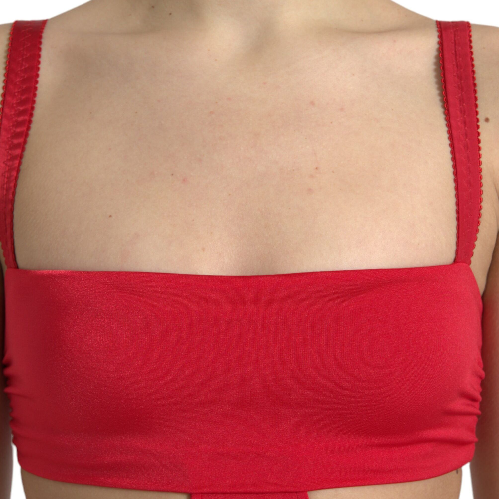 Dolce & Gabbana Red Cutout Nylon Sheath Sleeveless Mini Dress