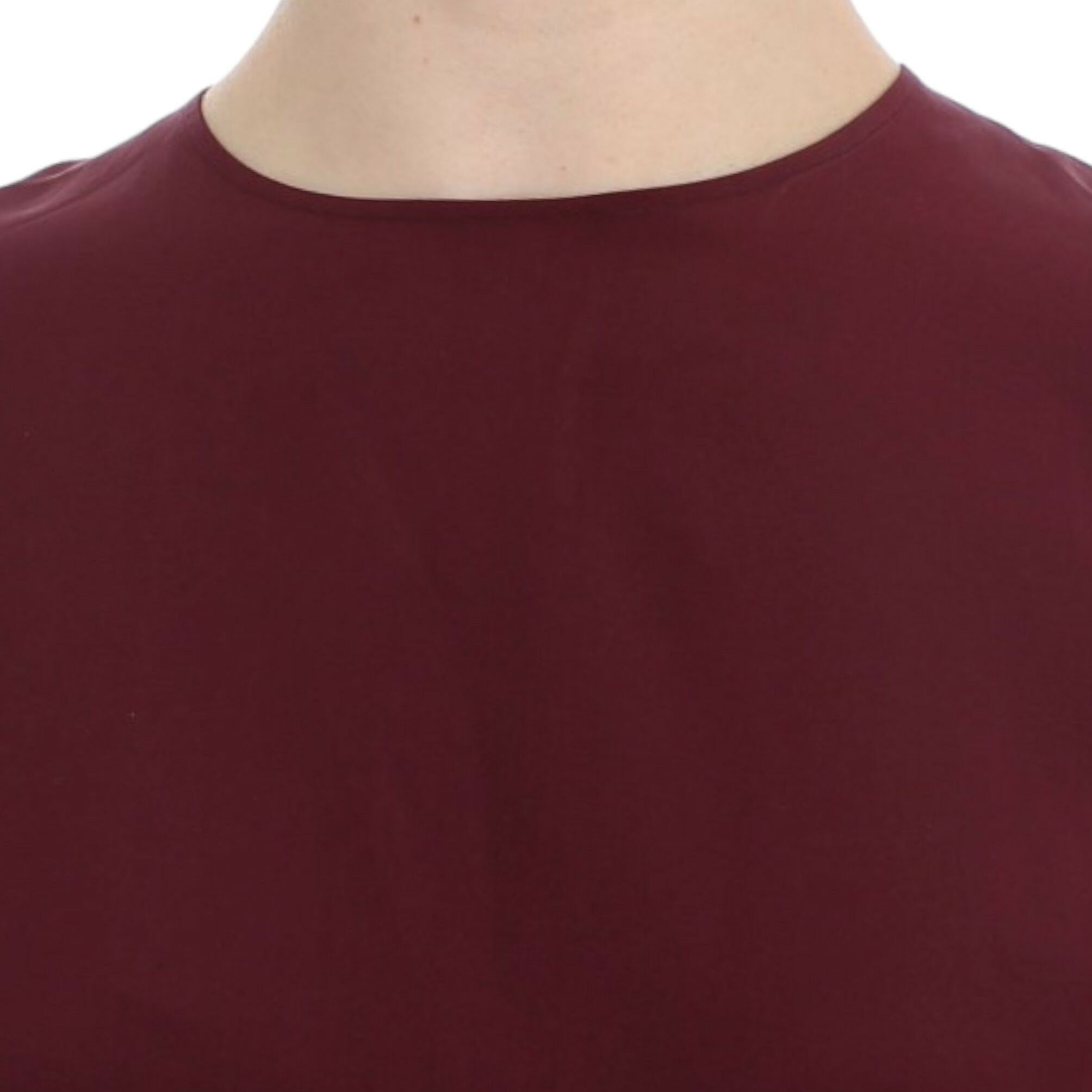 Dolce & Gabbana Red 3/4 sleeve silk blouse