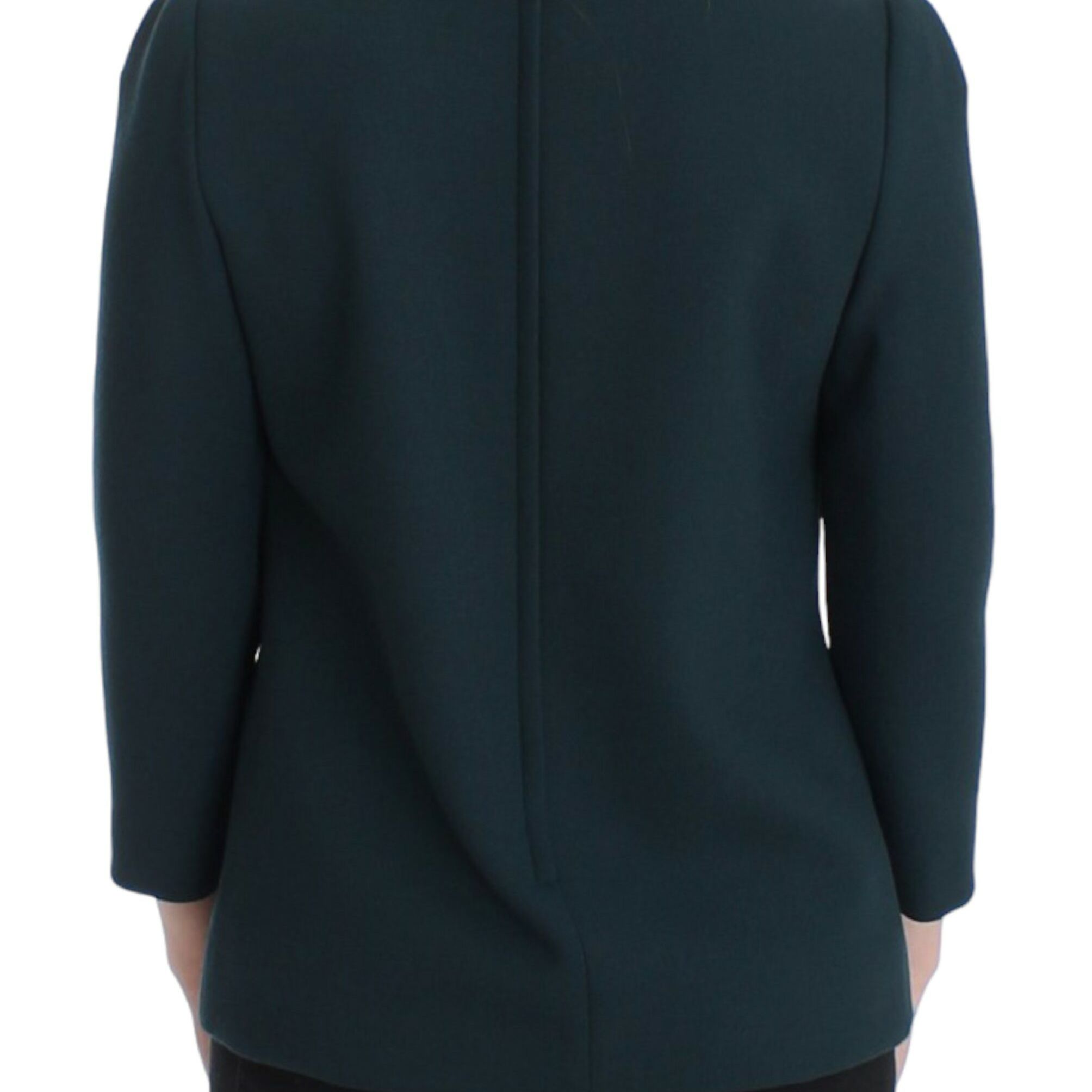 Dolce & Gabbana Green 3/4 sleeve wool blouse