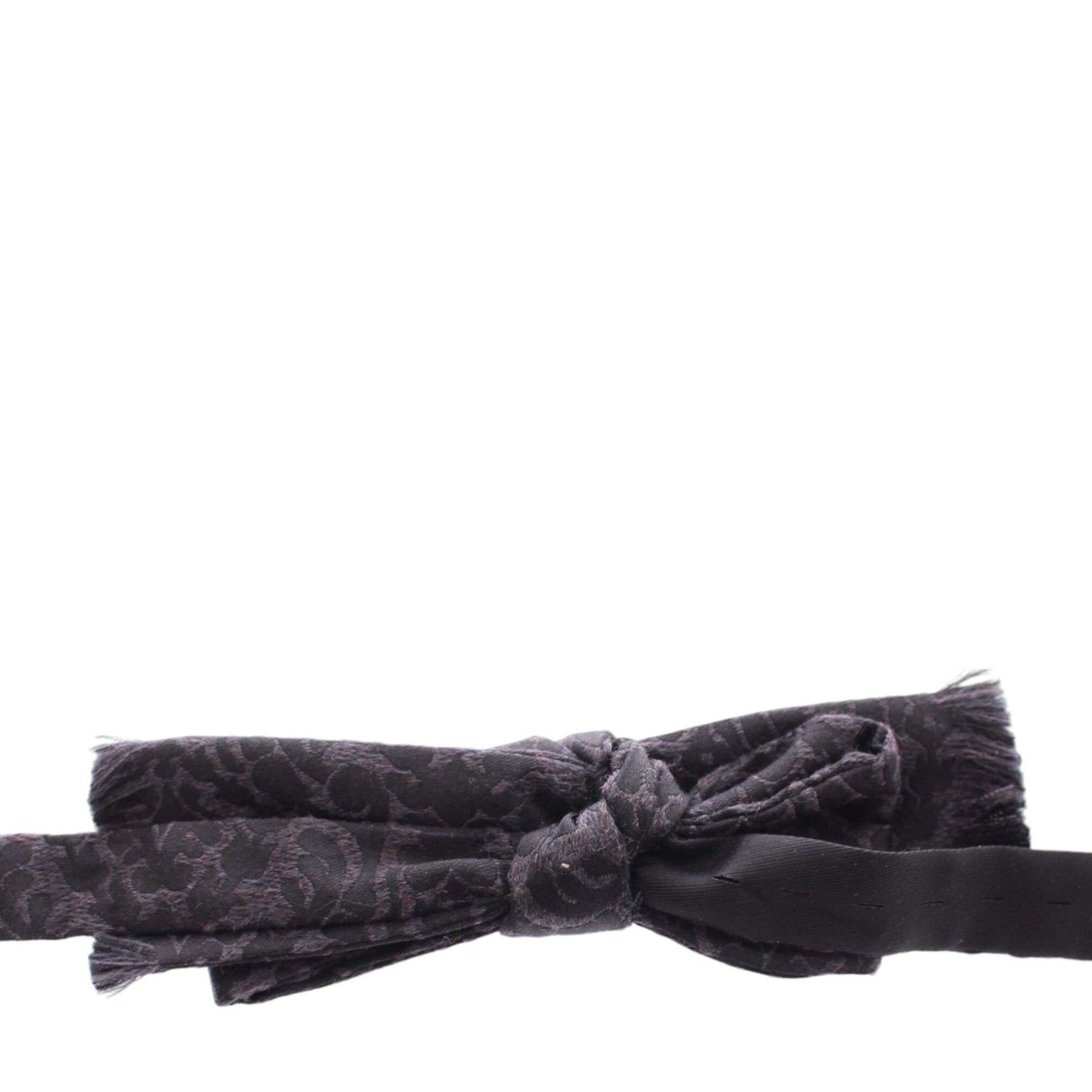 Dolce & Gabbana Gray Black Wool Bow Tie