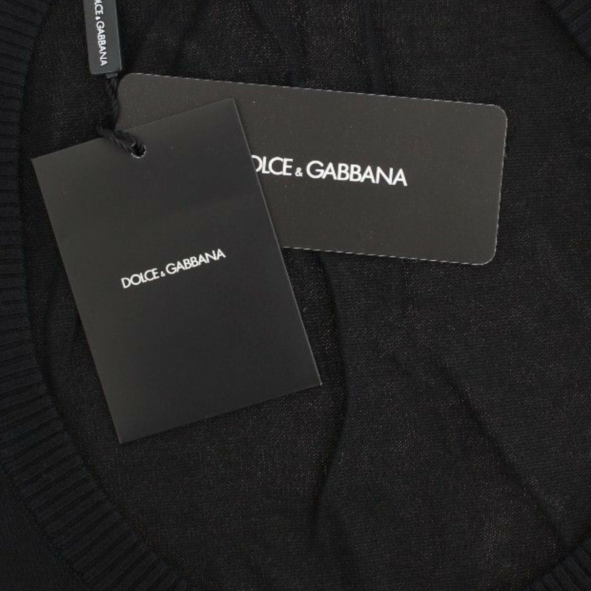 Dolce & Gabbana Black Cashmere Crewneck Sweater Pullover