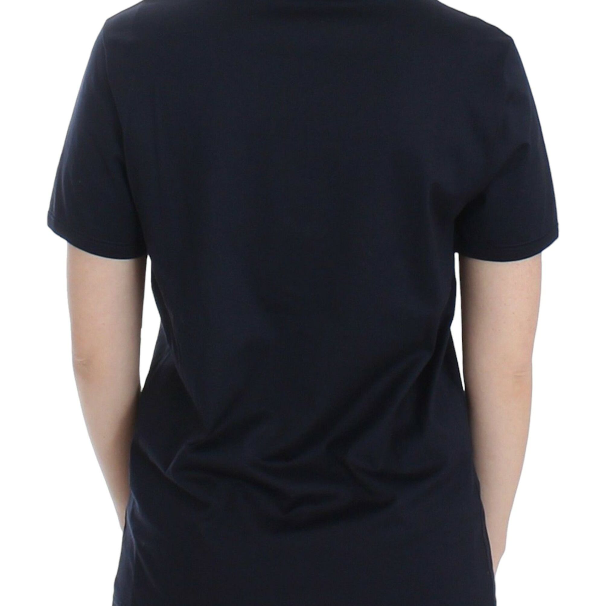 Ermanno Scervino Lingerie Blue Crewneck Cotton Logo T-shirt