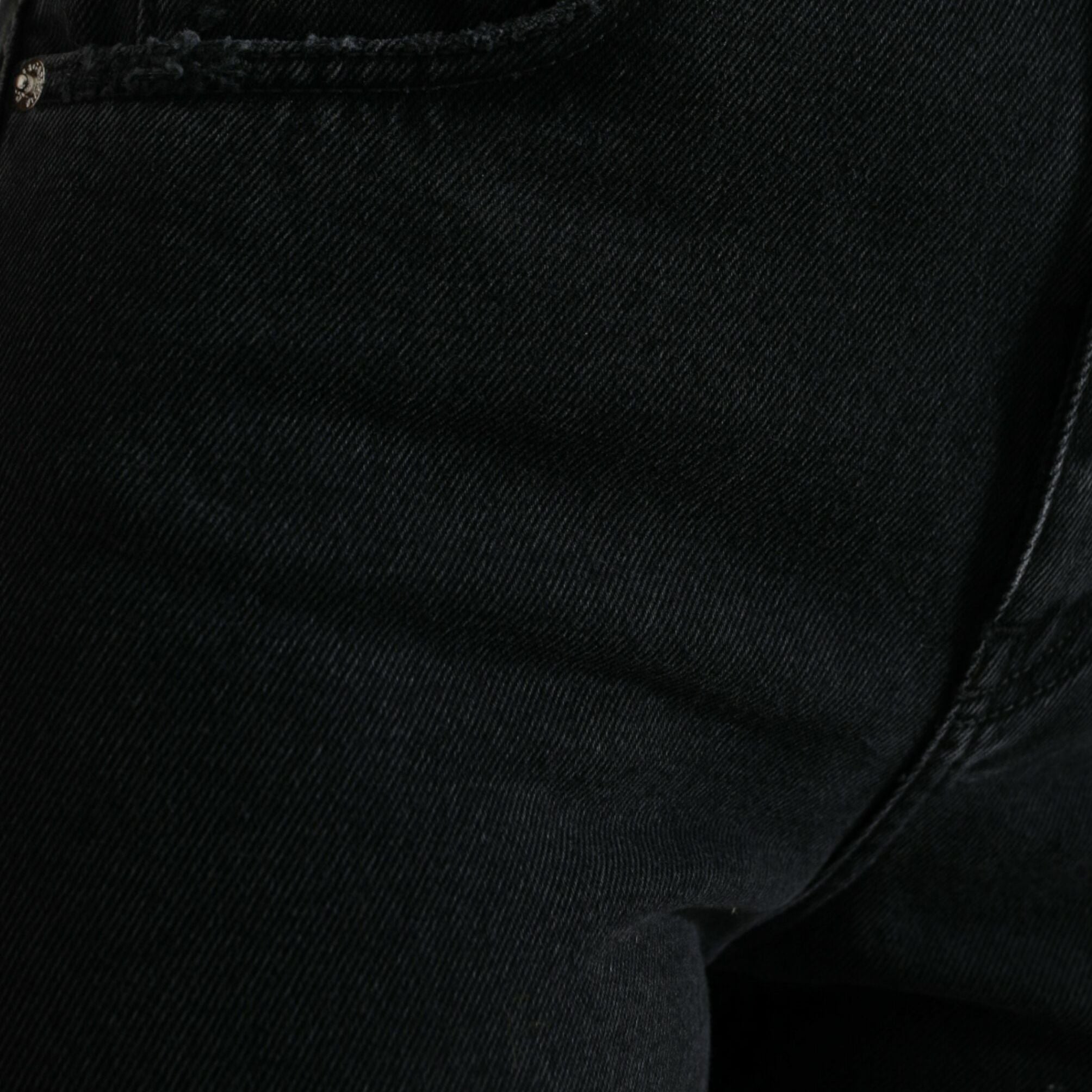 Dolce & Gabbana Black Cotton High Waist Tattered Denim Jeans