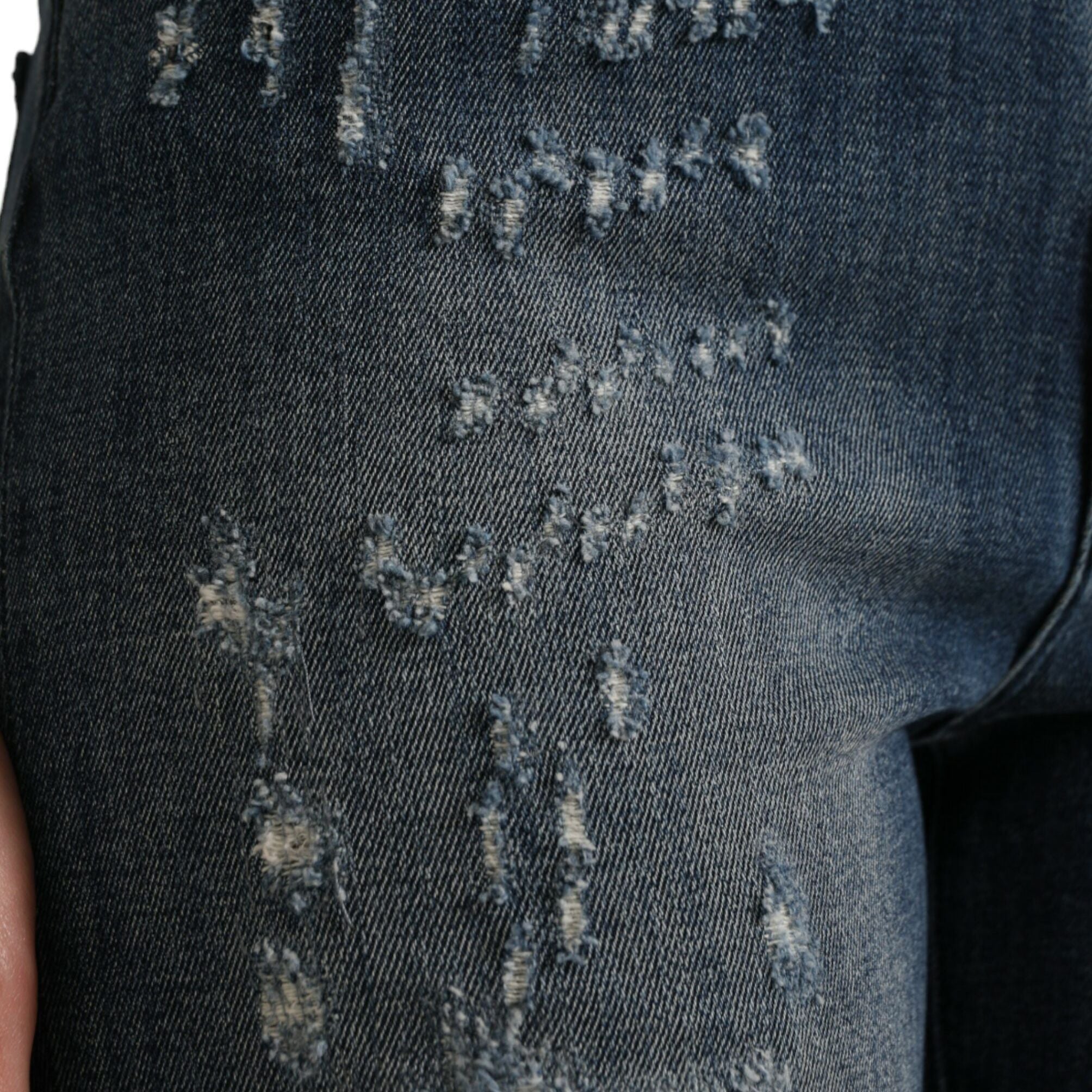 Dolce & Gabbana Dark Blue Distressed GRACE Skinny Denim Jeans