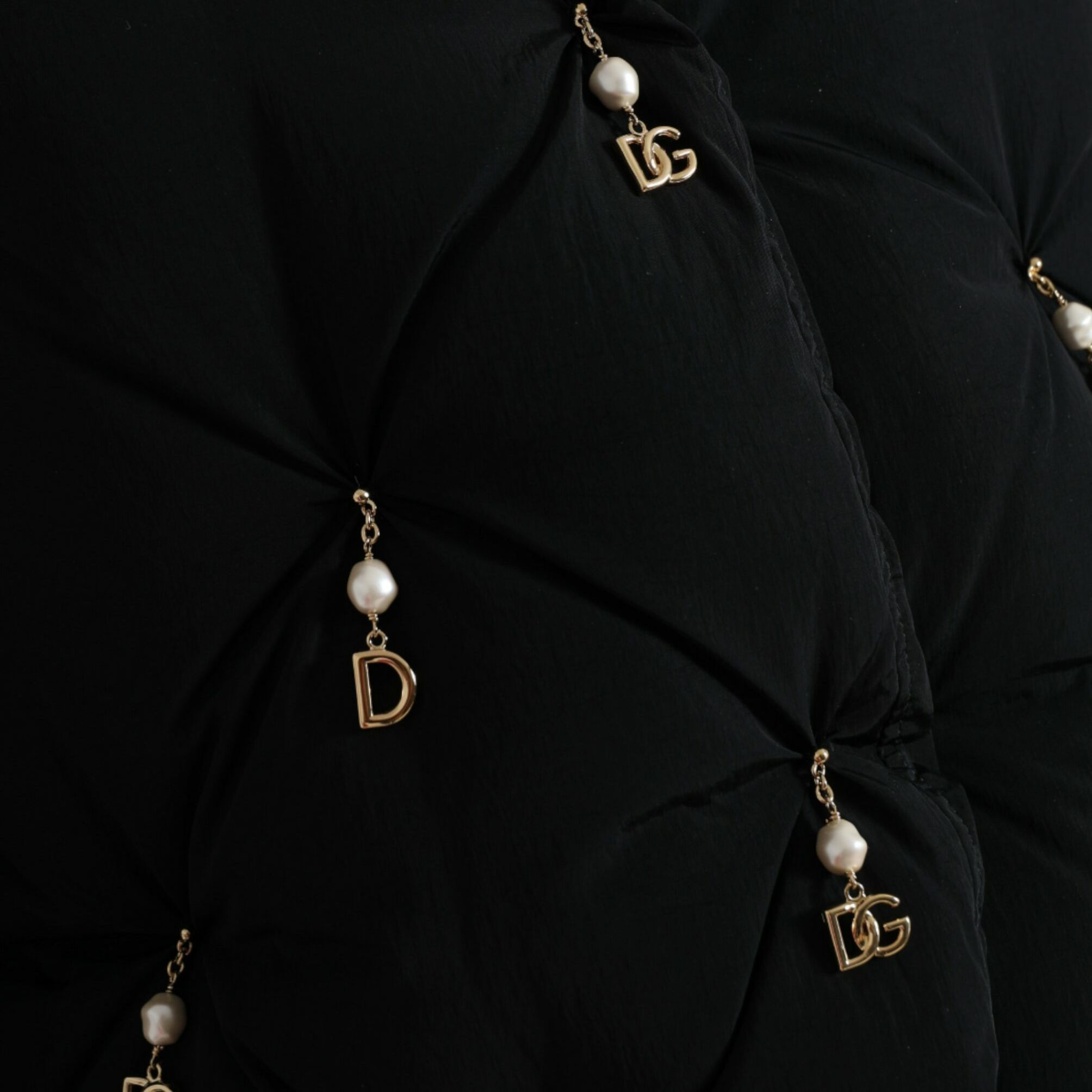 Dolce & Gabbana Black Embellished Quilted Shell Bomber Jacket