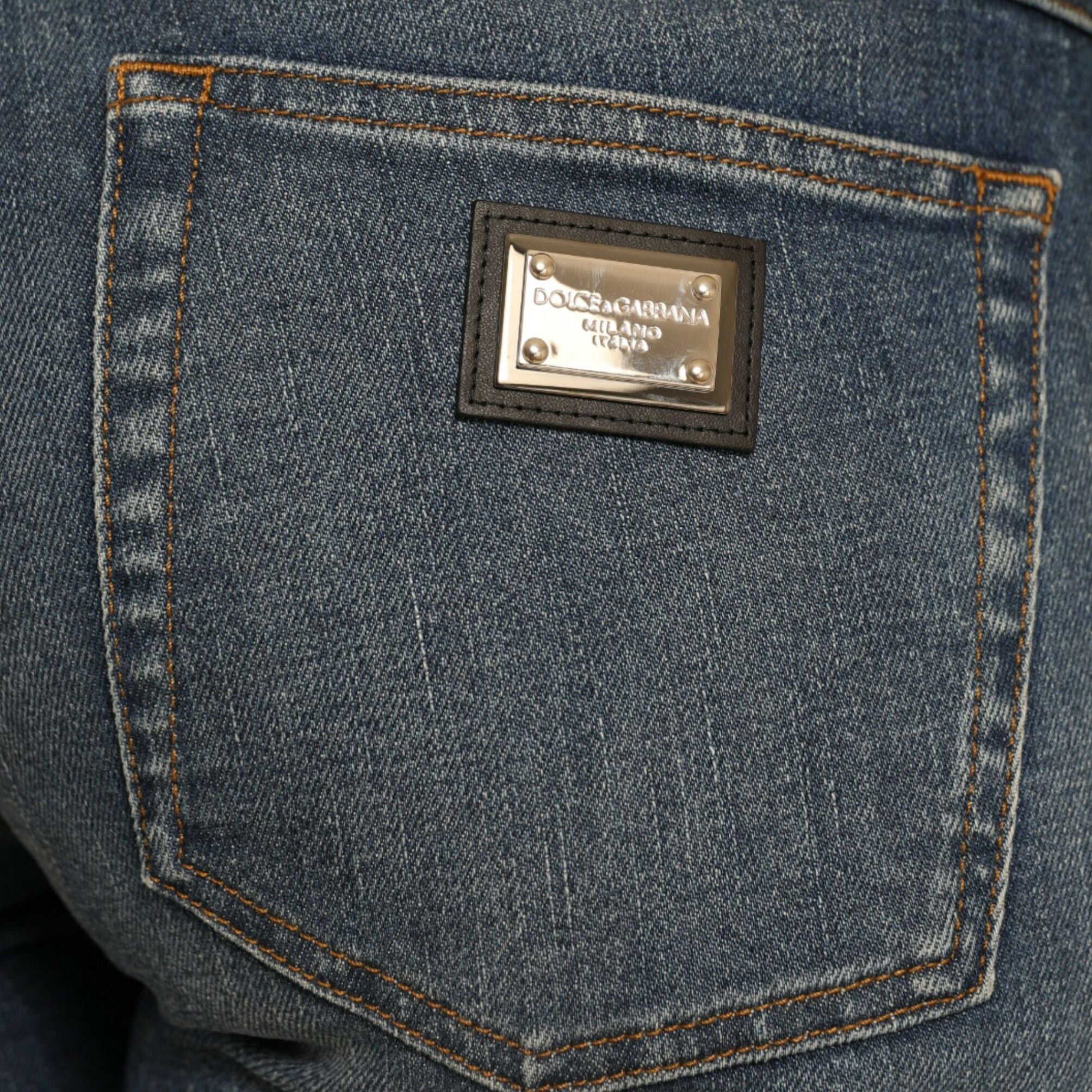 Dolce & Gabbana Blue BOYFRIEND Mid Waist Cotton Denim Jeans
