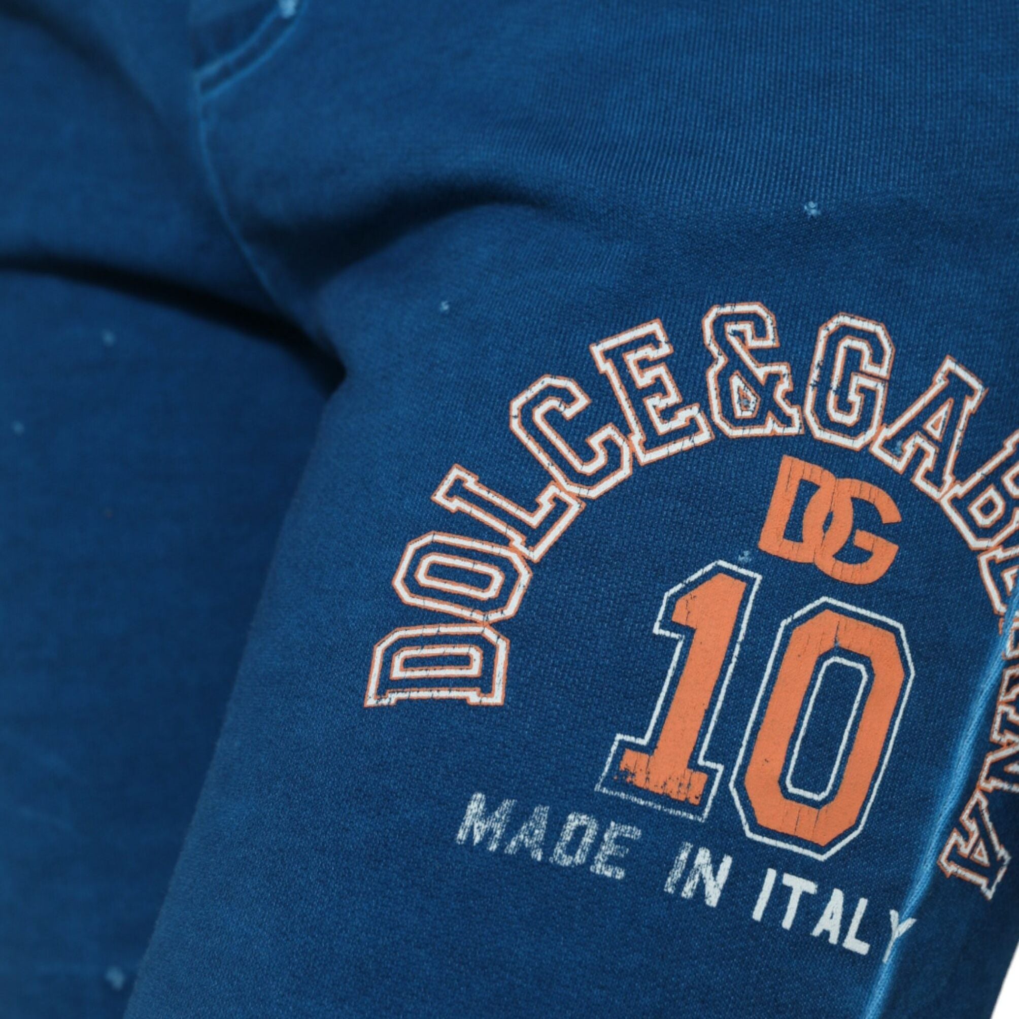 Dolce & Gabbana Blue Logo Cotton Jogger Sweatpants Pants