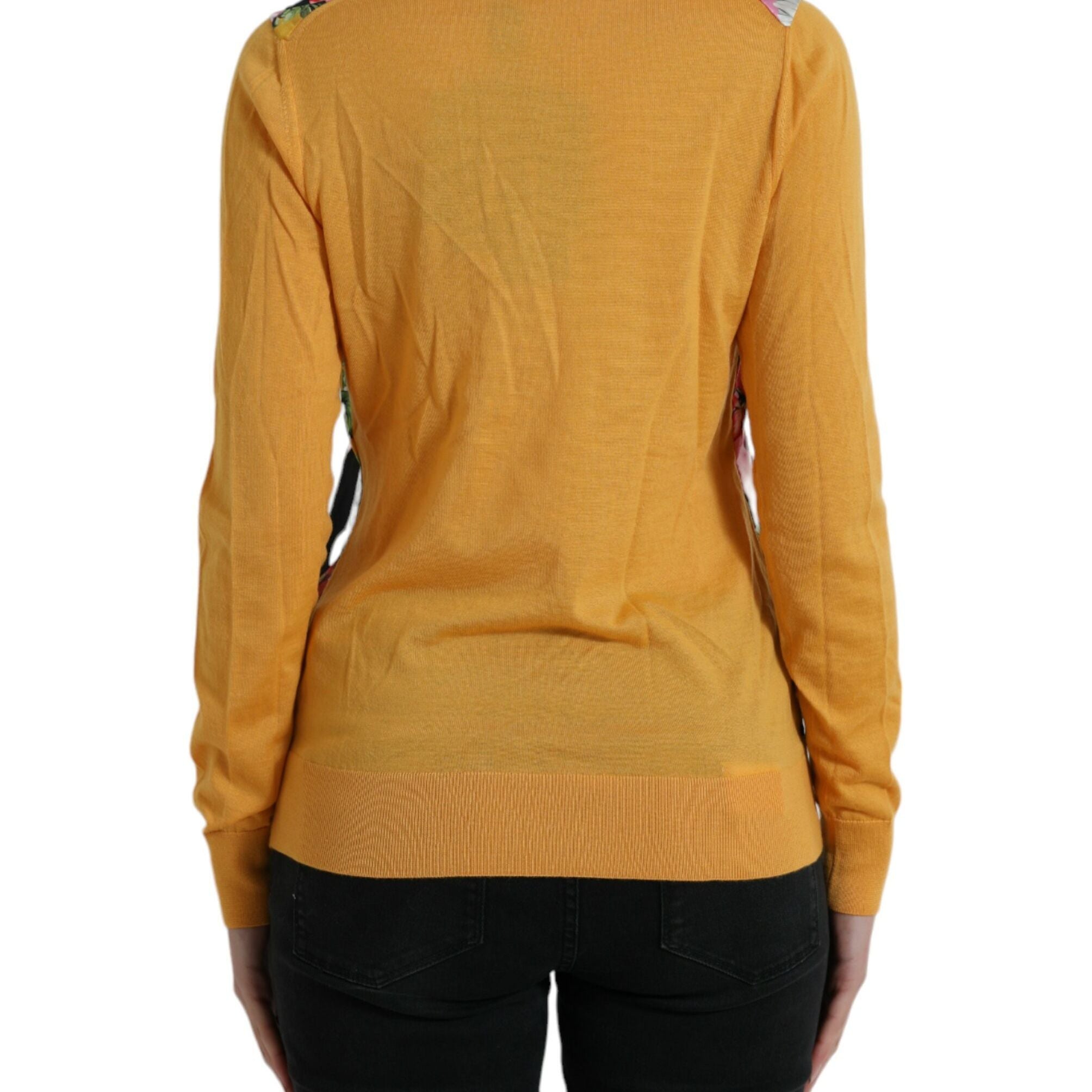 Dolce & Gabbana Multicolor Patchwork Cashmere Henley Sweater
