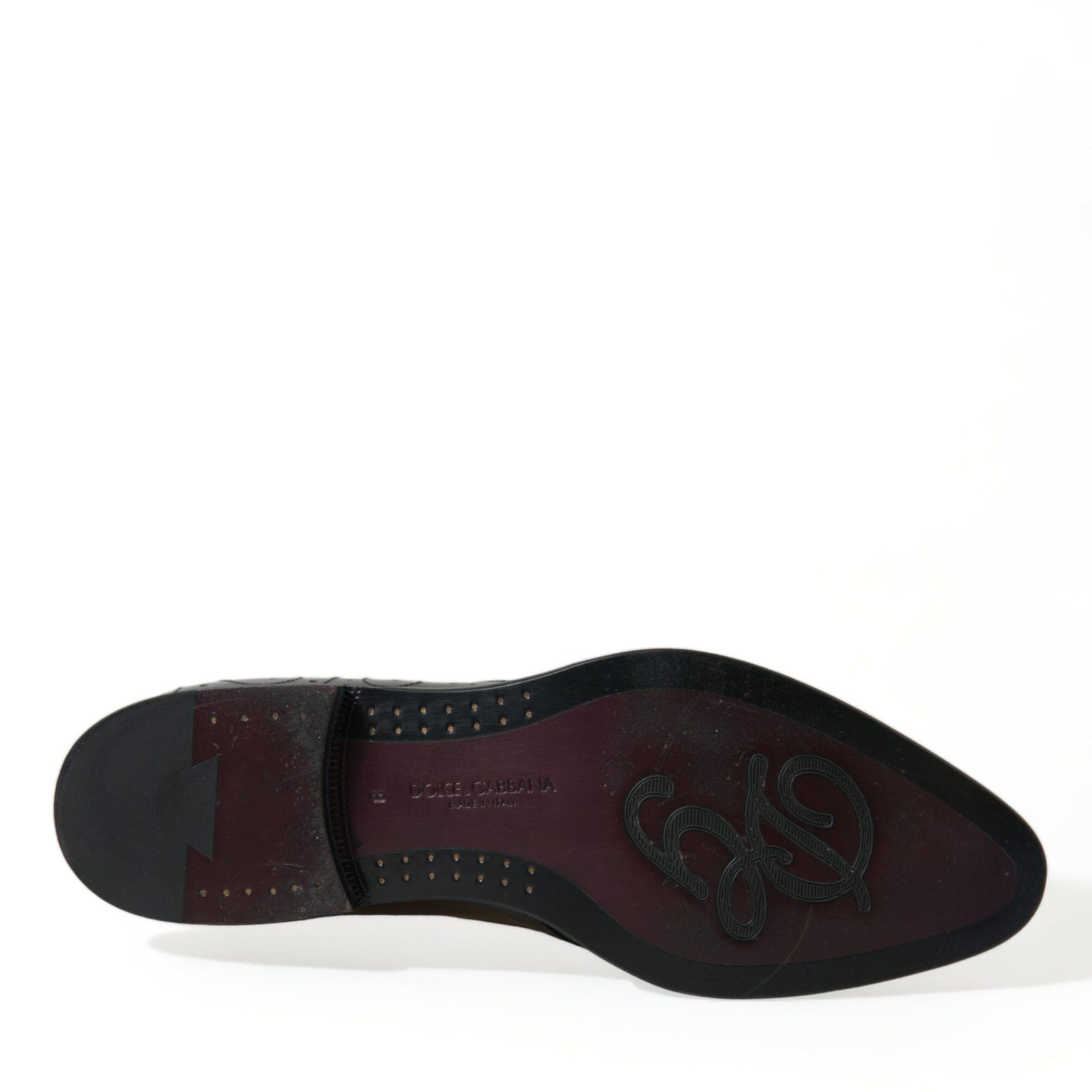 Dolce & Gabbana Black Leather Lace Up Formal Derby Dress Shoes