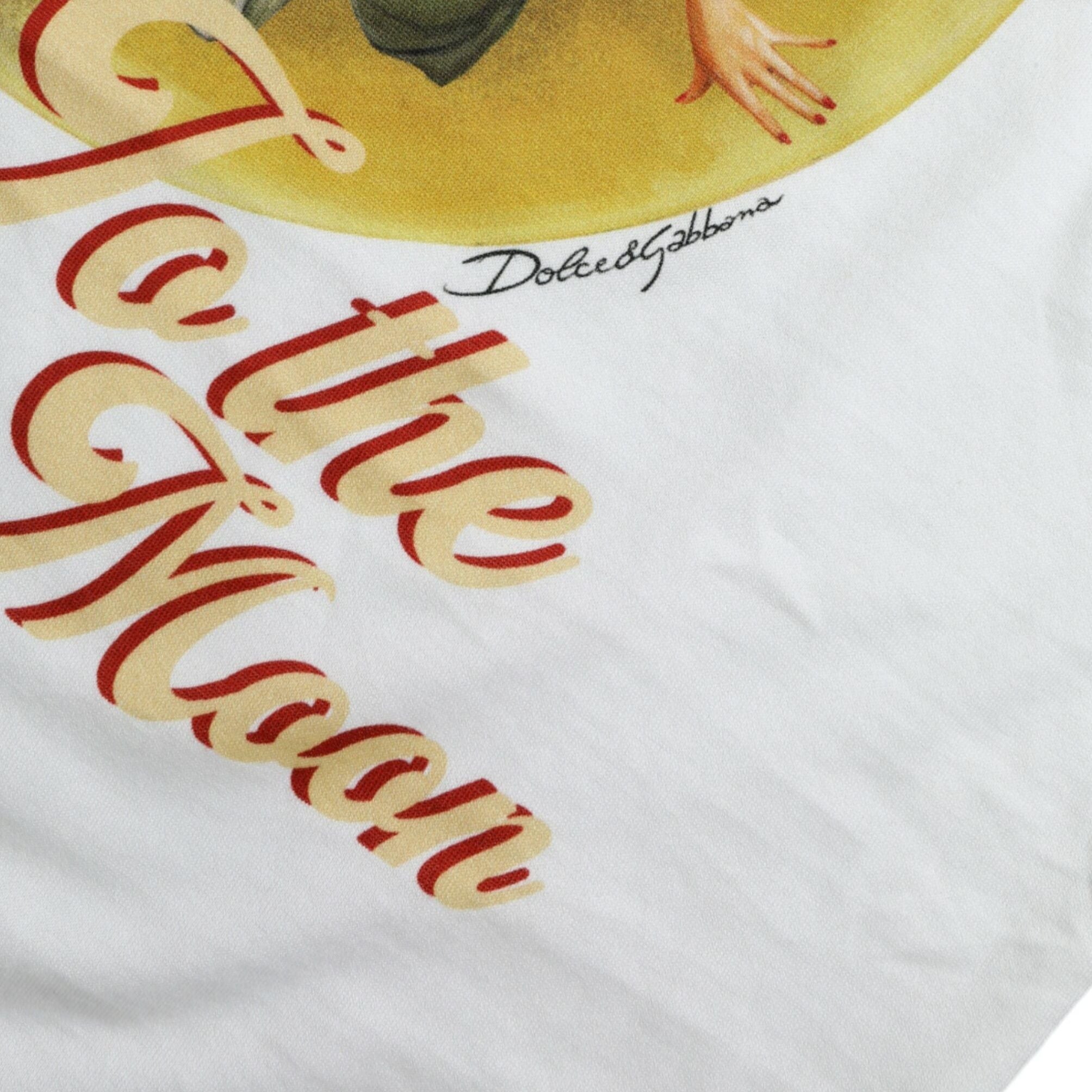 Dolce & Gabbana White Bring Me To The Moon T-shirt Top