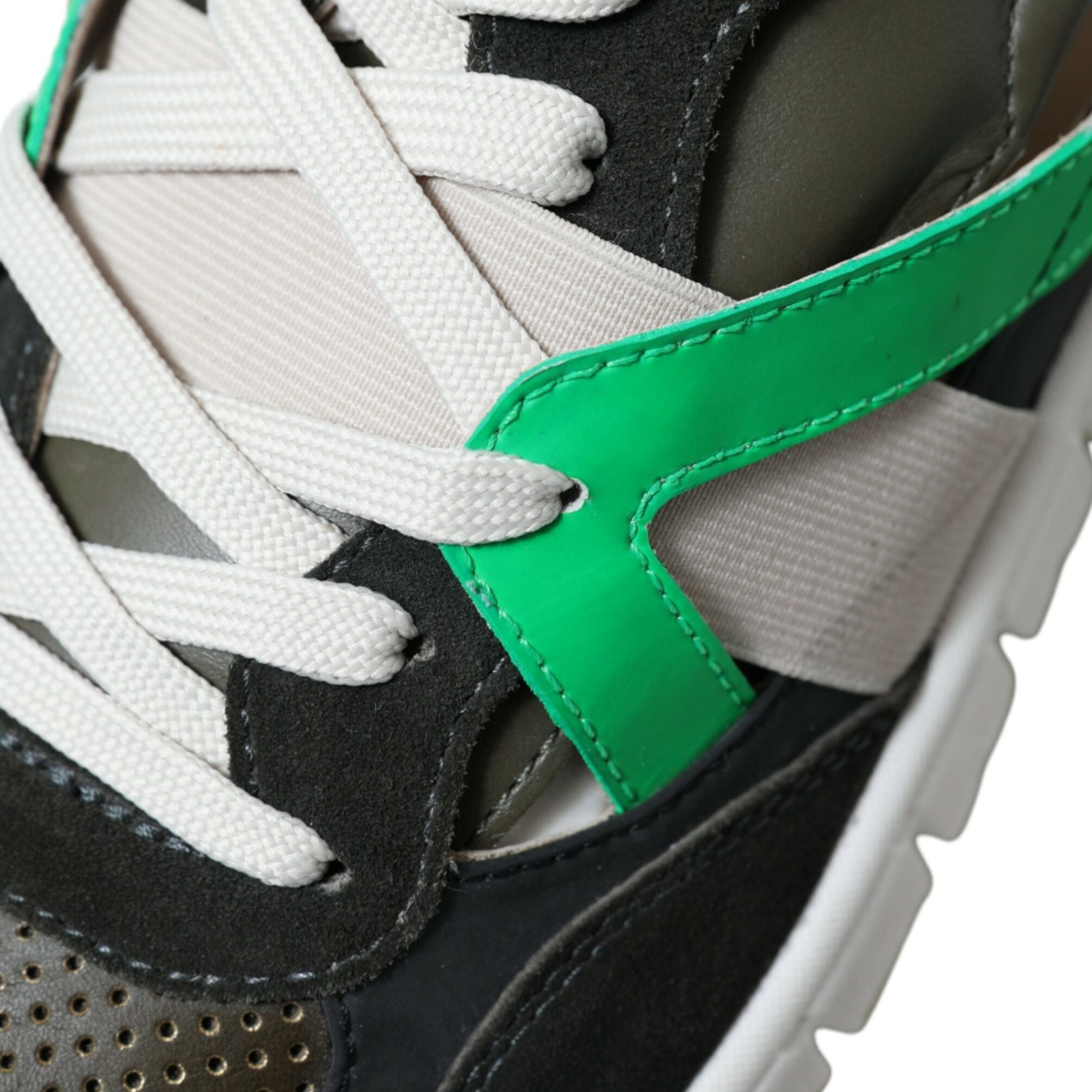 Dolce & Gabbana Multicolor Leather Suede Low Top Sneakers Shoes