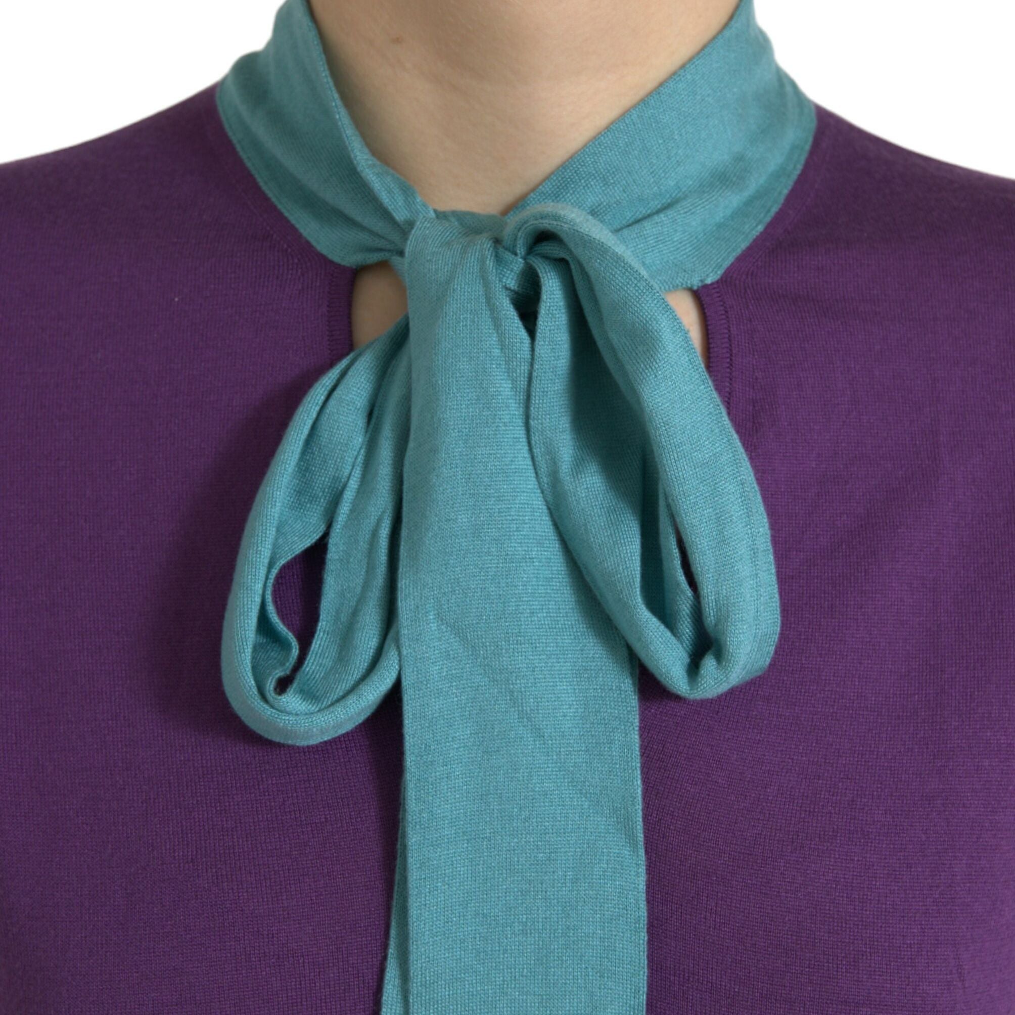 Dolce & Gabbana Multicolor Bow Fastening Pullover Sweater