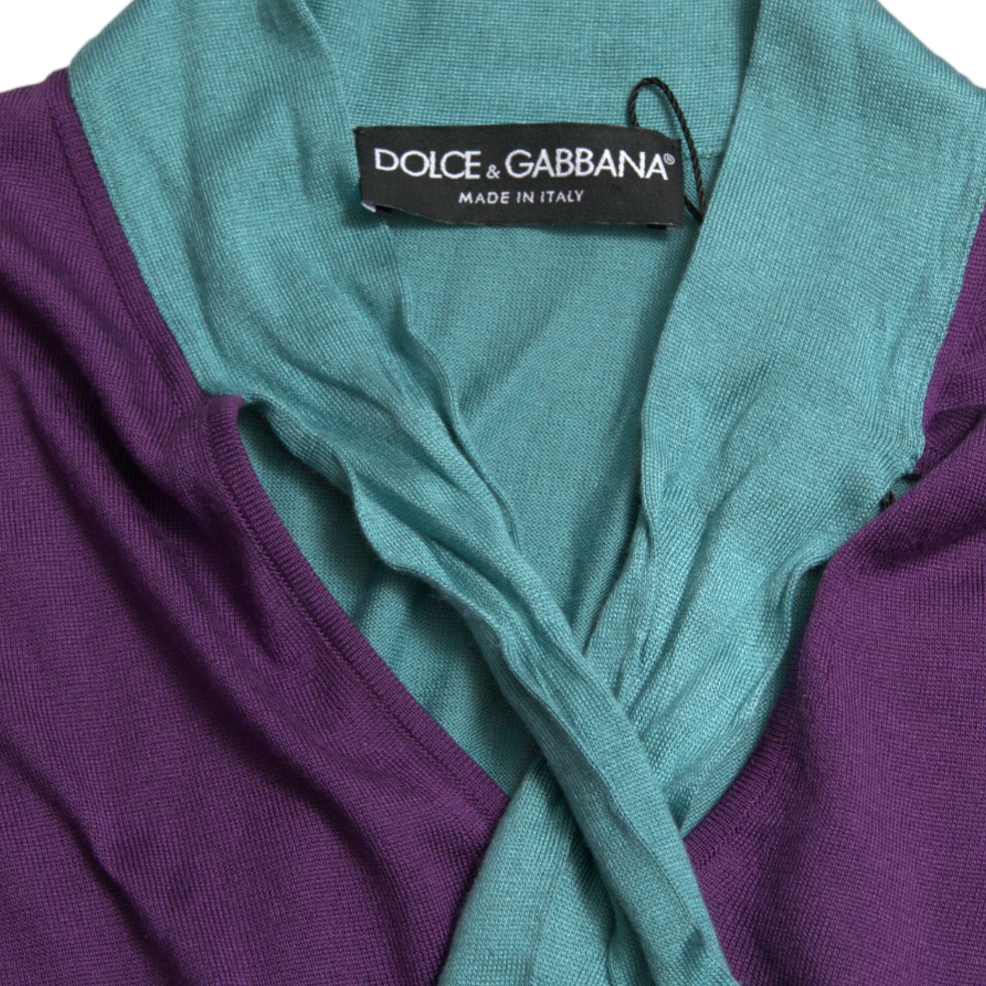 Dolce & Gabbana Multicolor Bow Fastening Pullover Sweater