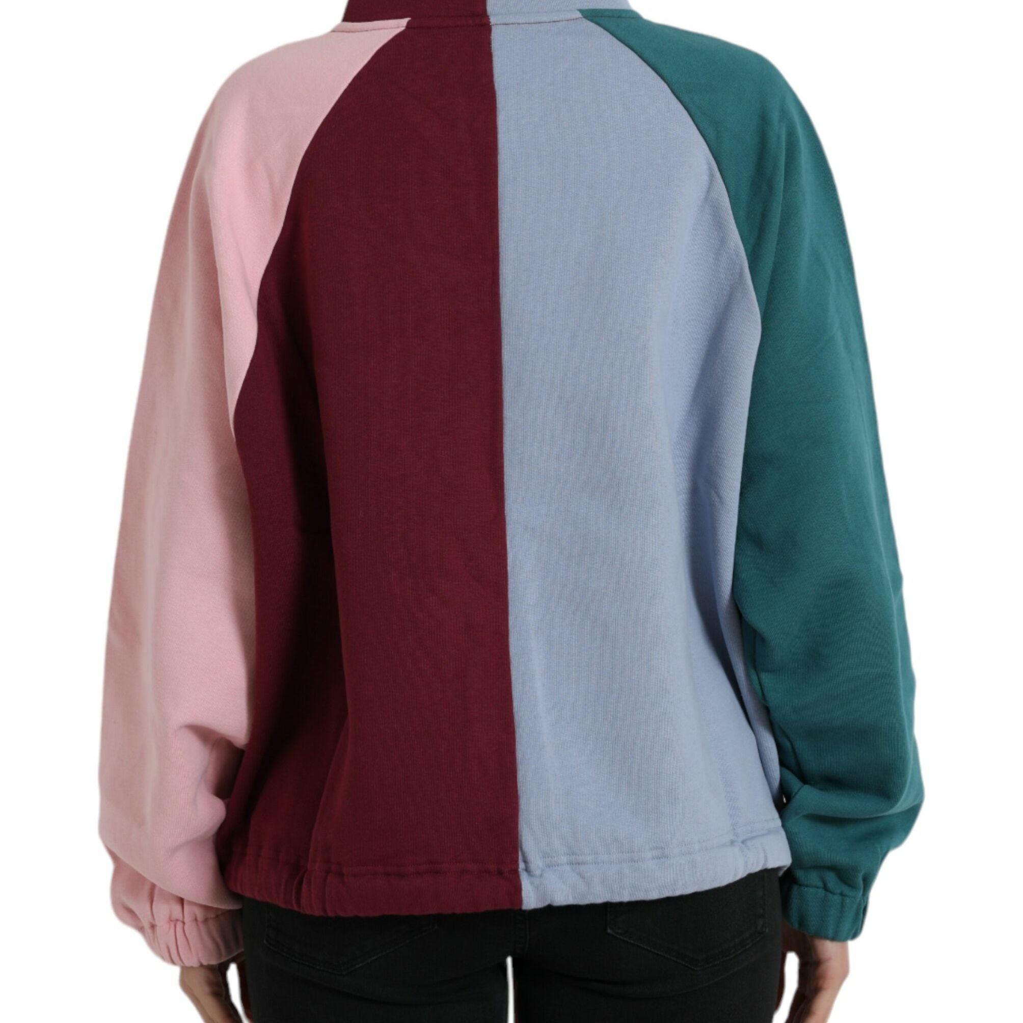 Dolce & Gabbana Multicolor Cotton Crewneck Pullover Sweater