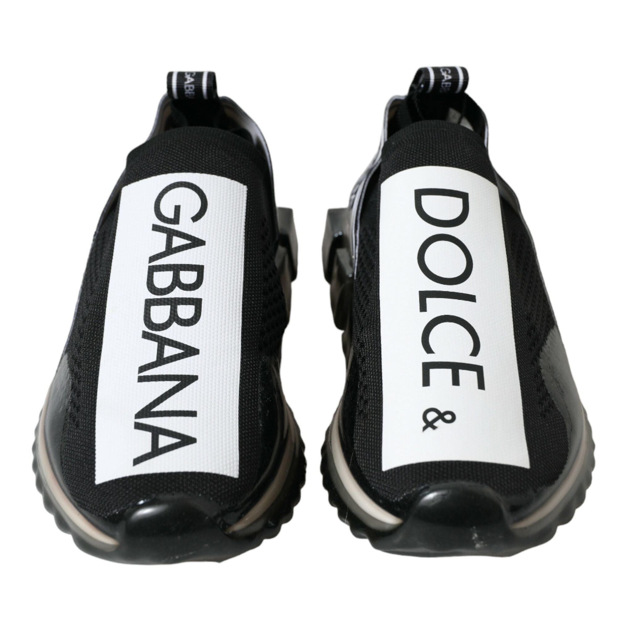Dolce & Gabbana Black White Slip On Sneakers Sorrento Shoes
