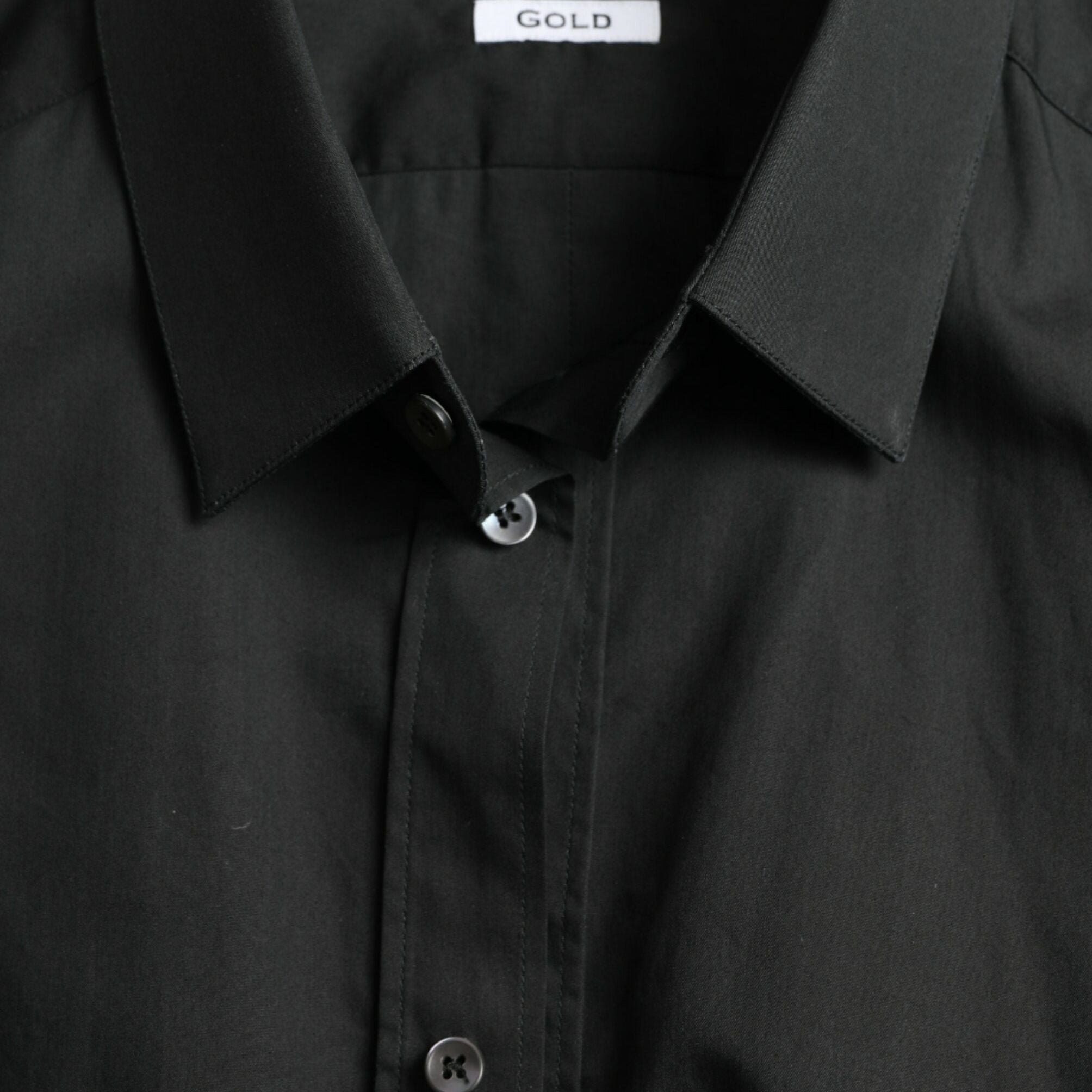 Dolce & Gabbana Black Cotton Silk Formal GOLD Dress Shirt