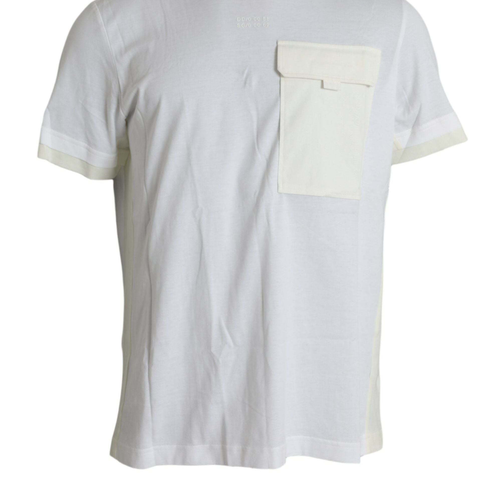 Dolce & Gabbana White Cotton Pocket Short Sleeves T-shirt