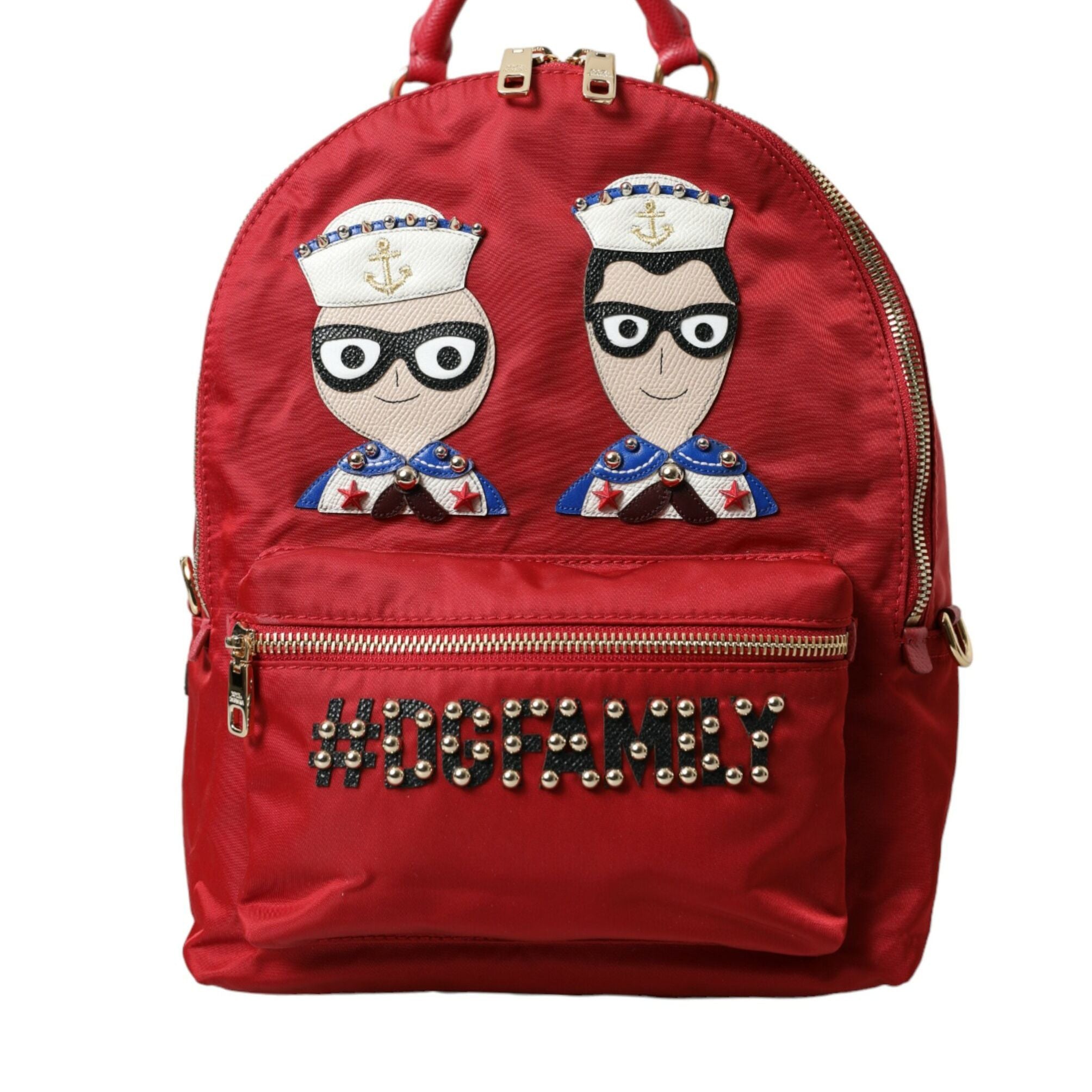 Dolce & Gabbana Red #DGFAMILY Embellished Backpack VULCANO Bag
