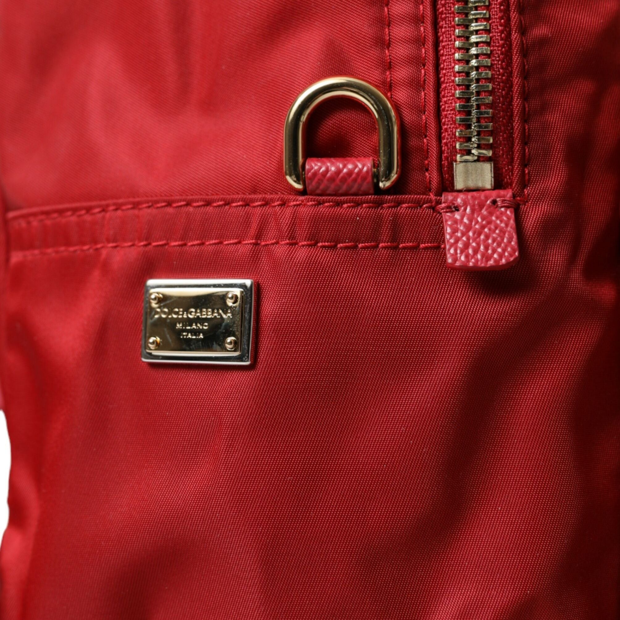 Dolce & Gabbana Red #DGFAMILY Embellished Backpack VULCANO Bag