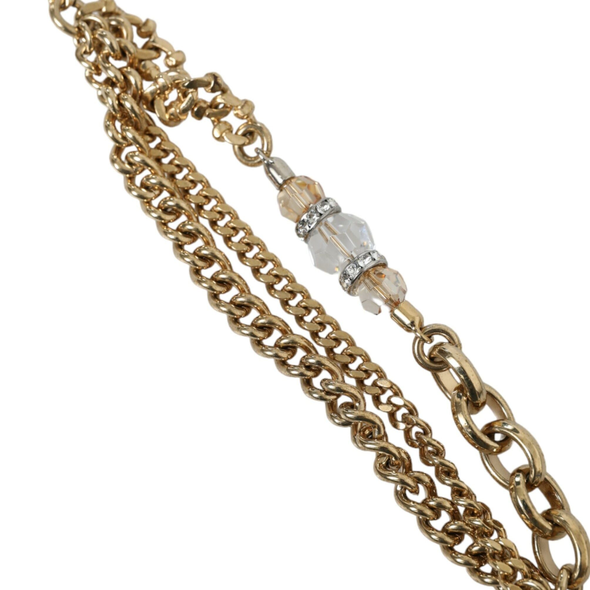 Dolce & Gabbana Blue Braided Gold Brass Chain Waist Belt