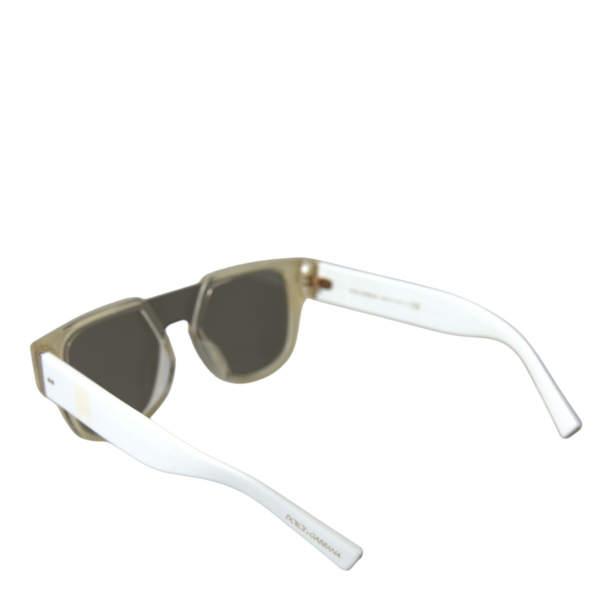 Dolce & Gabbana White Acetate Mirror Lenses DG4356 Sunglasses