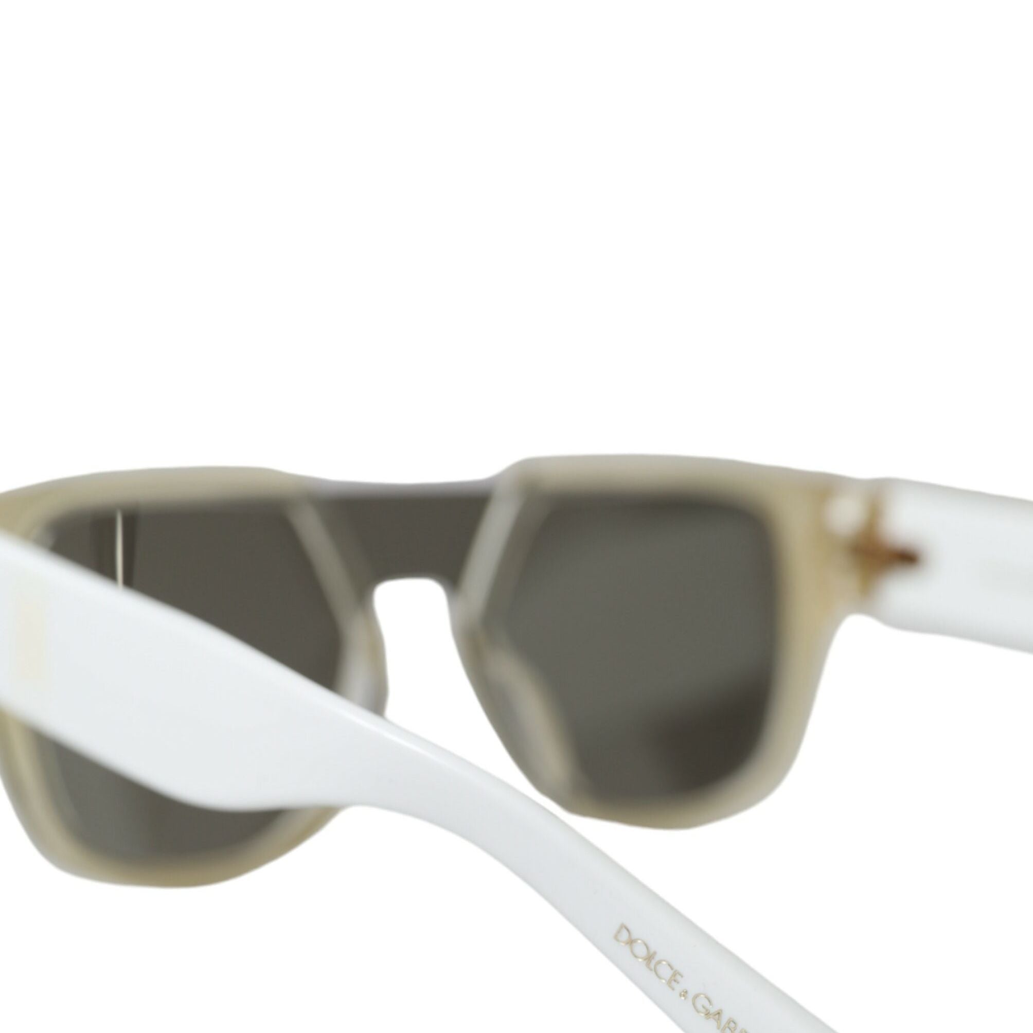 Dolce & Gabbana White Acetate Mirror Lenses DG4356 Sunglasses