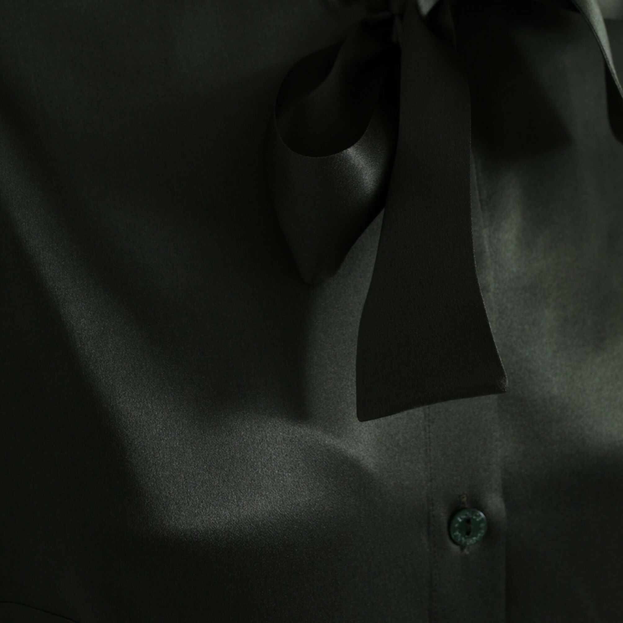 Dolce & Gabbana Gray Long Sleeves Ascot Collar Blouse Top