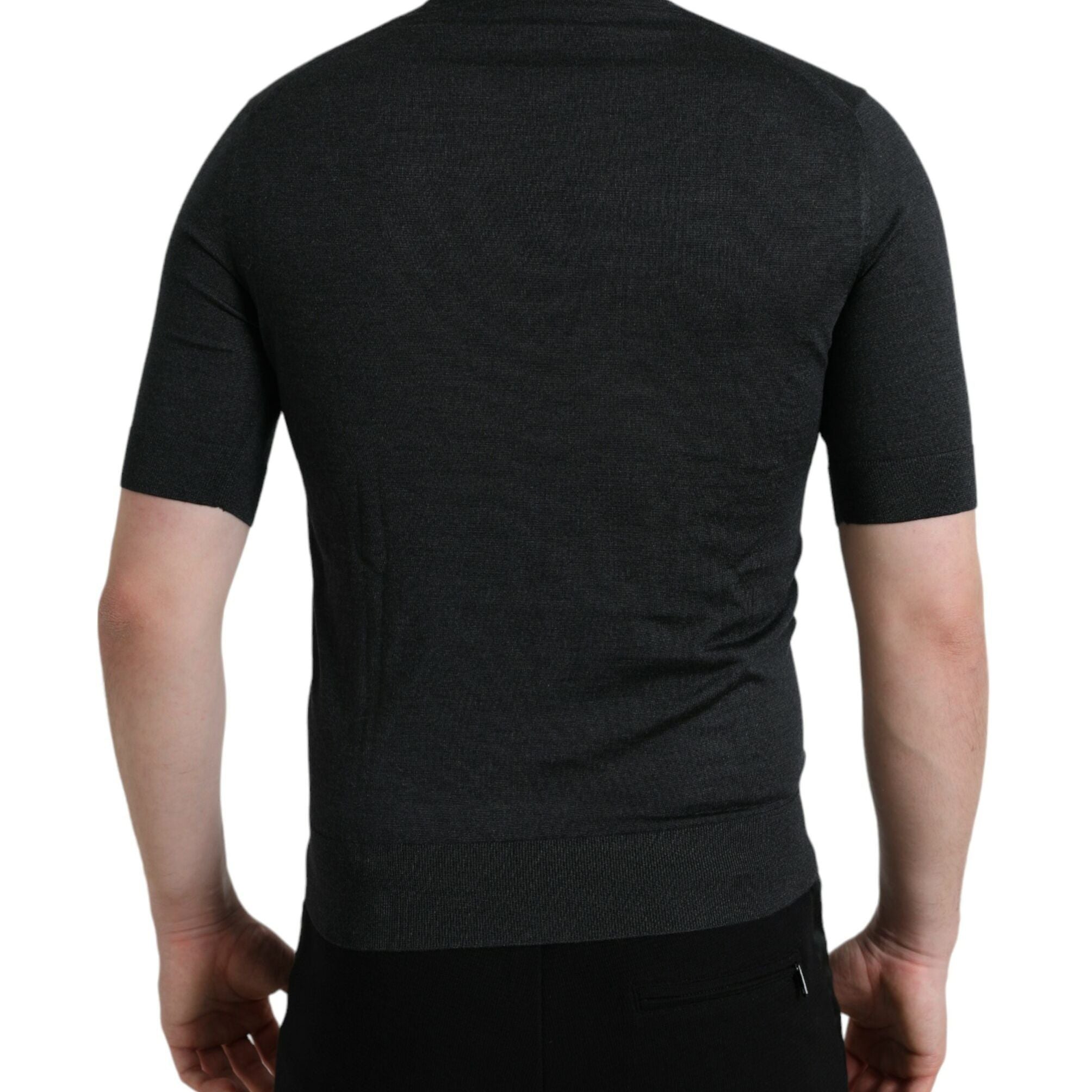 Dolce & Gabbana Dark Gray Crew Neck Short Sleeves T-shirt