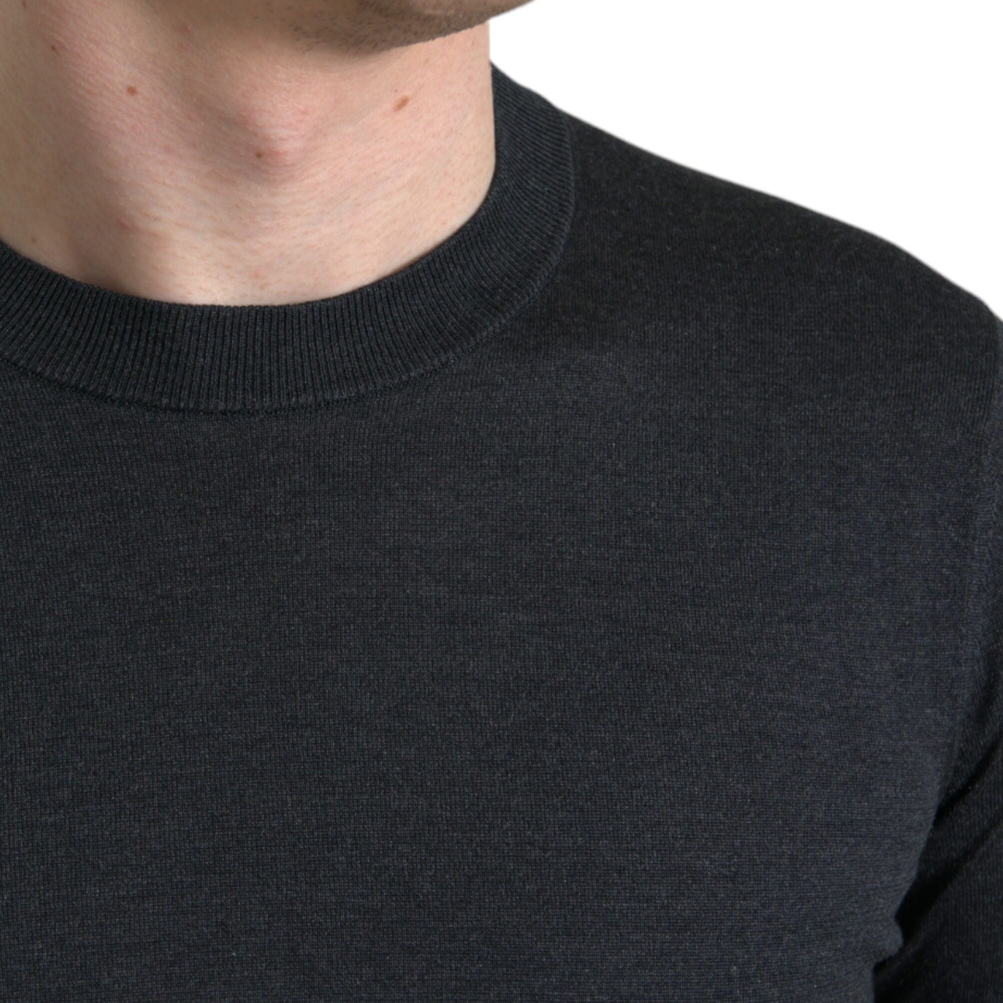 Dolce & Gabbana Dark Gray Crew Neck Short Sleeves T-shirt