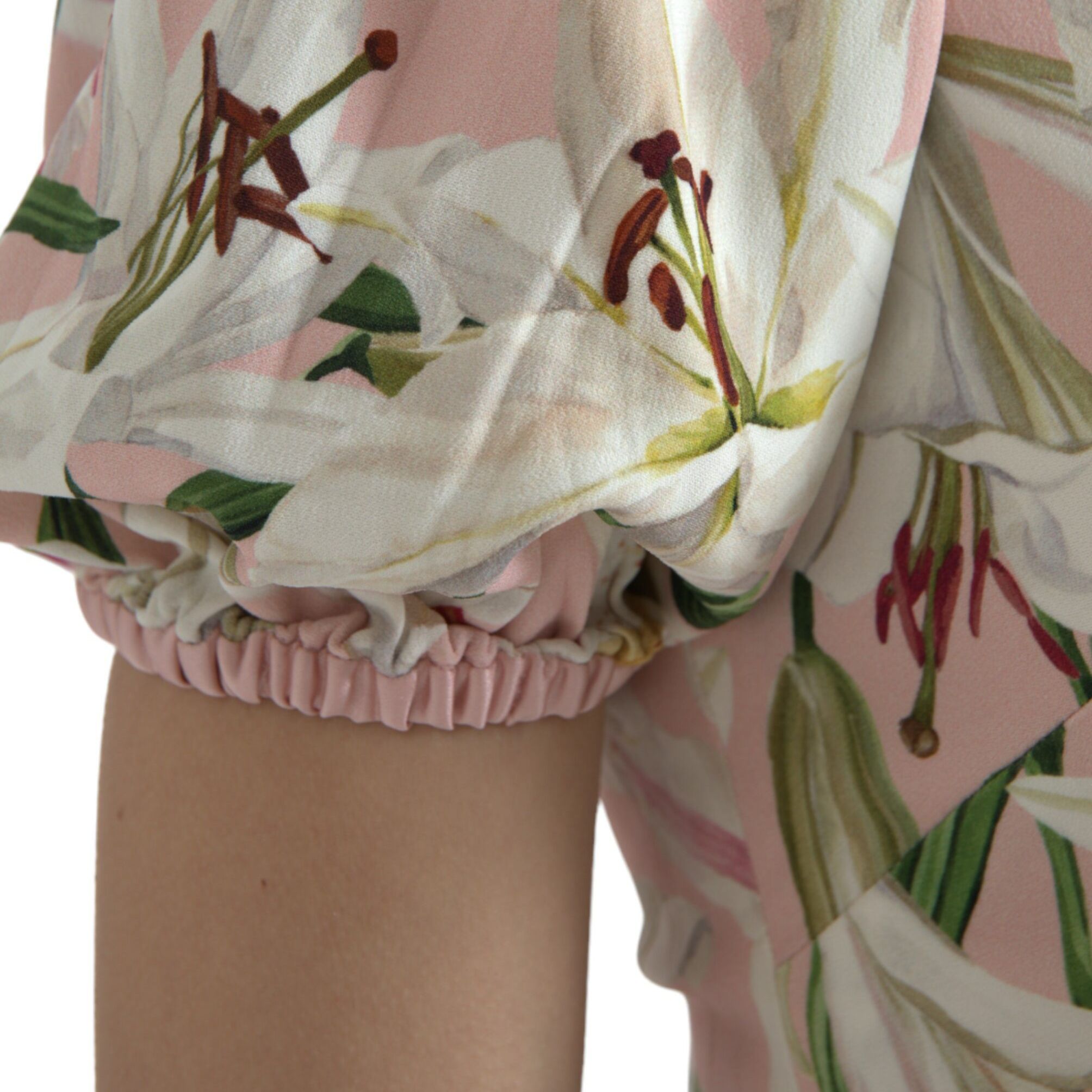 Dolce & Gabbana Pink Lily Viscose Sheath Stretch Mini Dress