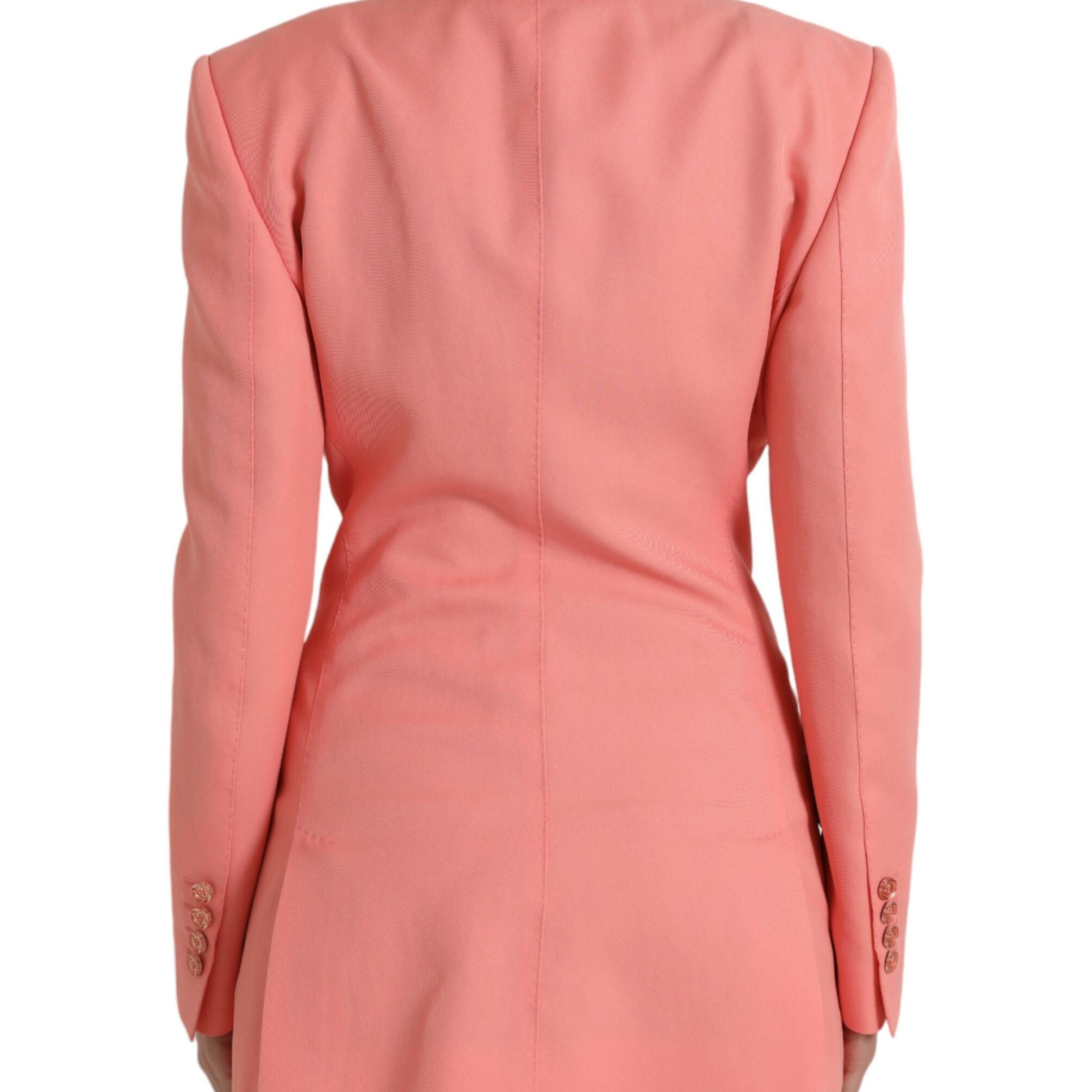 Dolce & Gabbana Pink Polyester Single Breasted Blazer Jacket