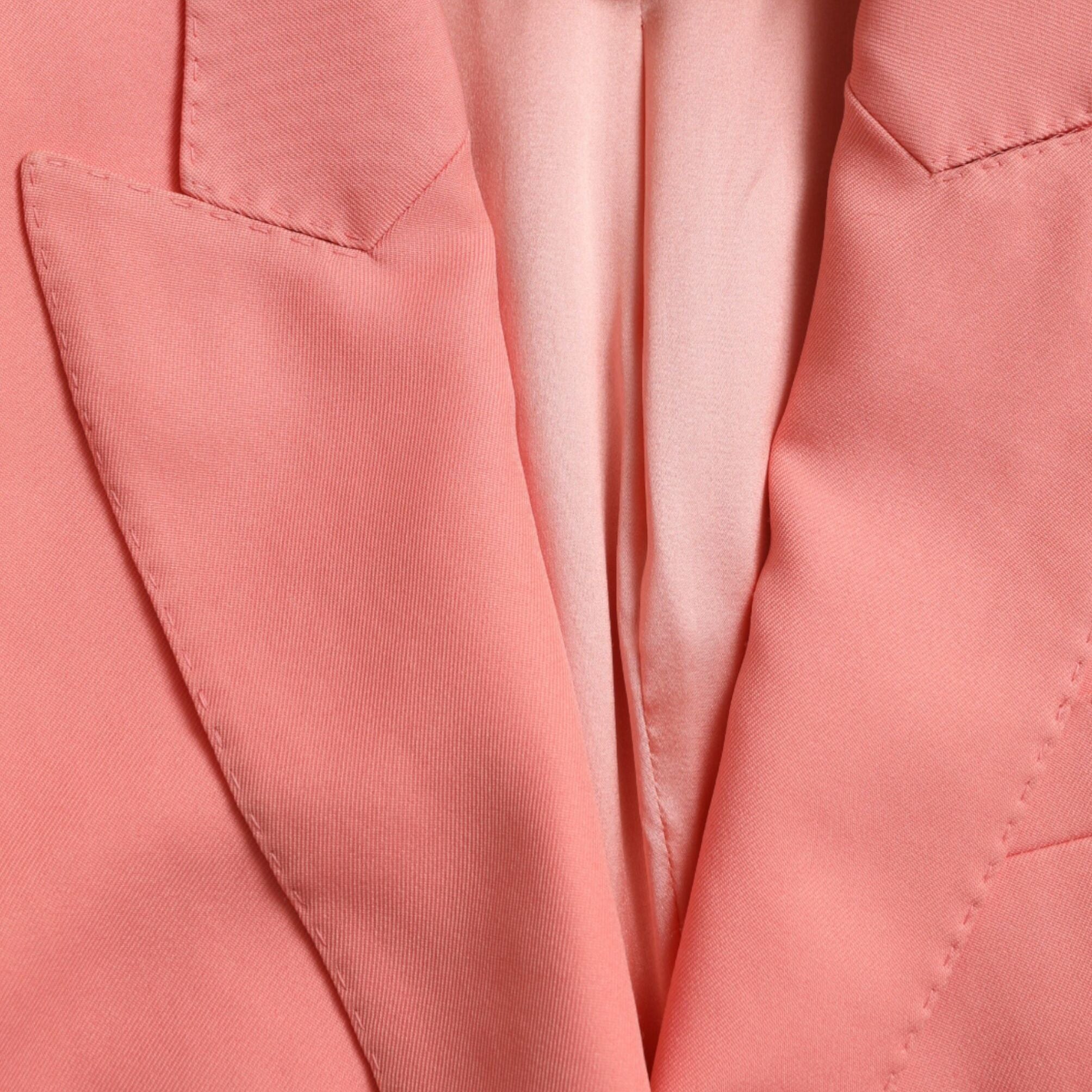 Dolce & Gabbana Pink Polyester Single Breasted Blazer Jacket
