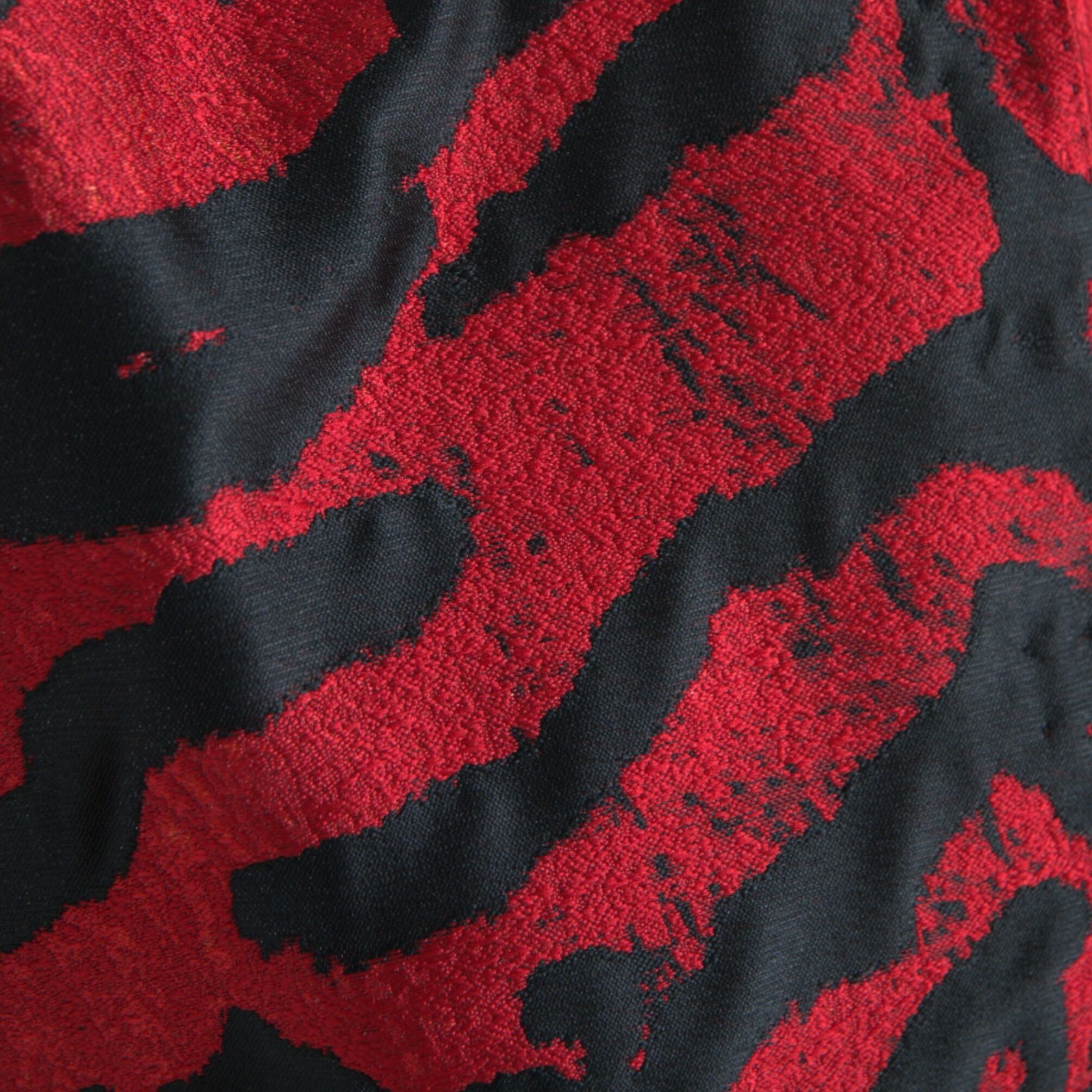 Dolce & Gabbana Black Red Patterned Cropped Coat Jacket