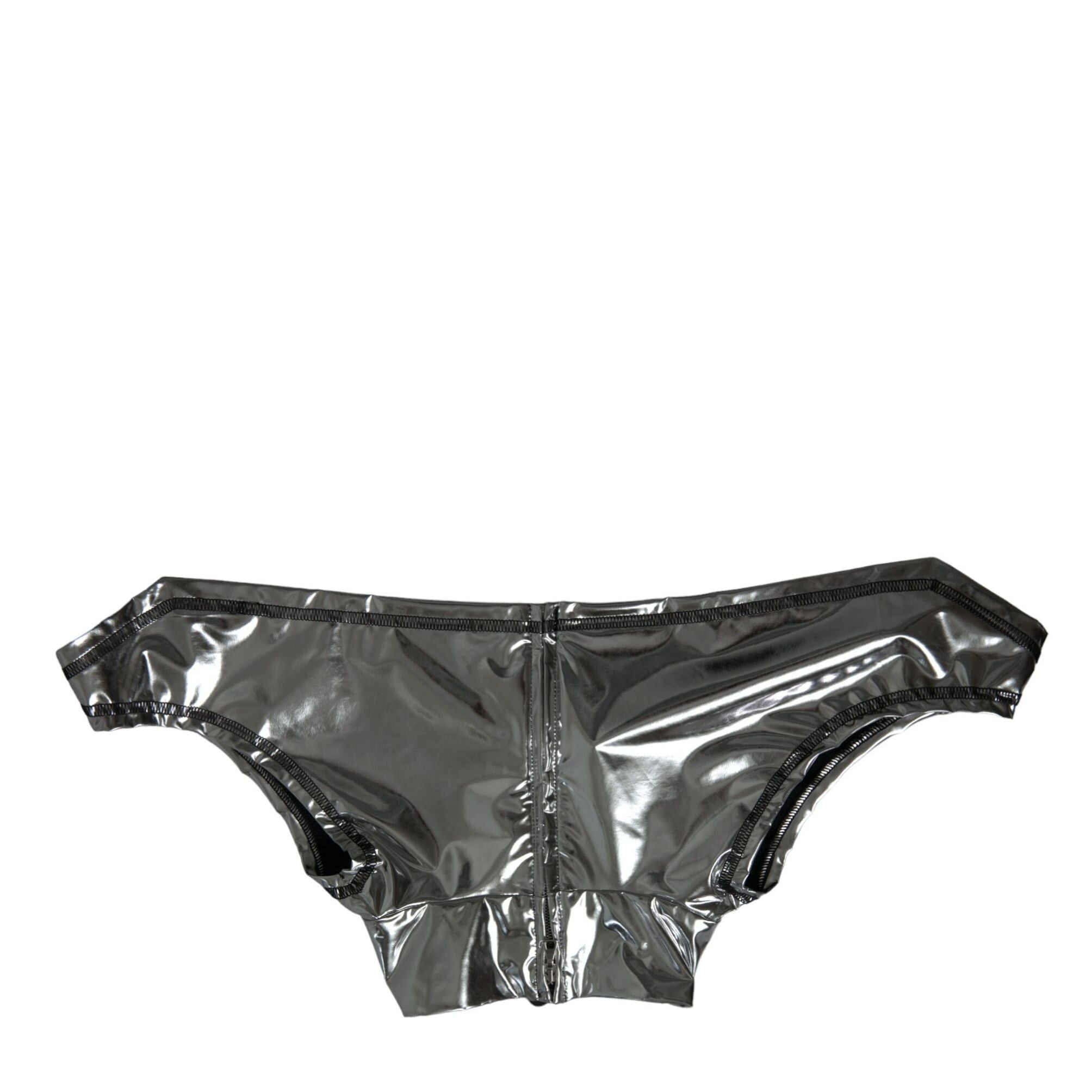 Dolce & Gabbana Silver Polyester Stretch Top