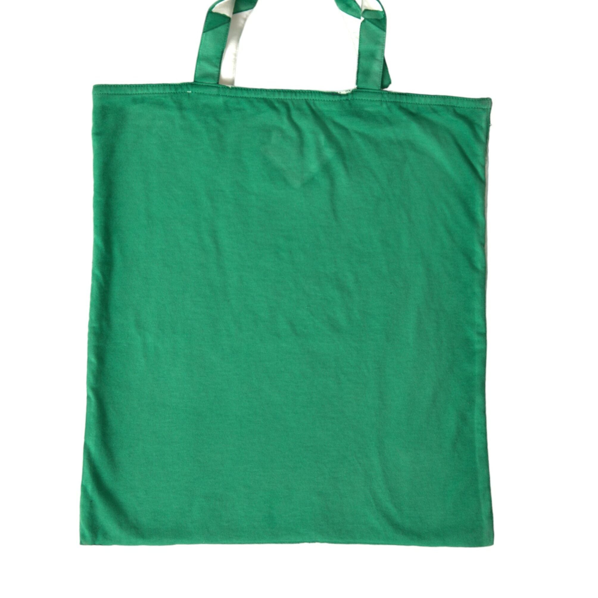 Prada Green Jersey Fabric Logo Shoulder Shopping Tote Shopping Bag