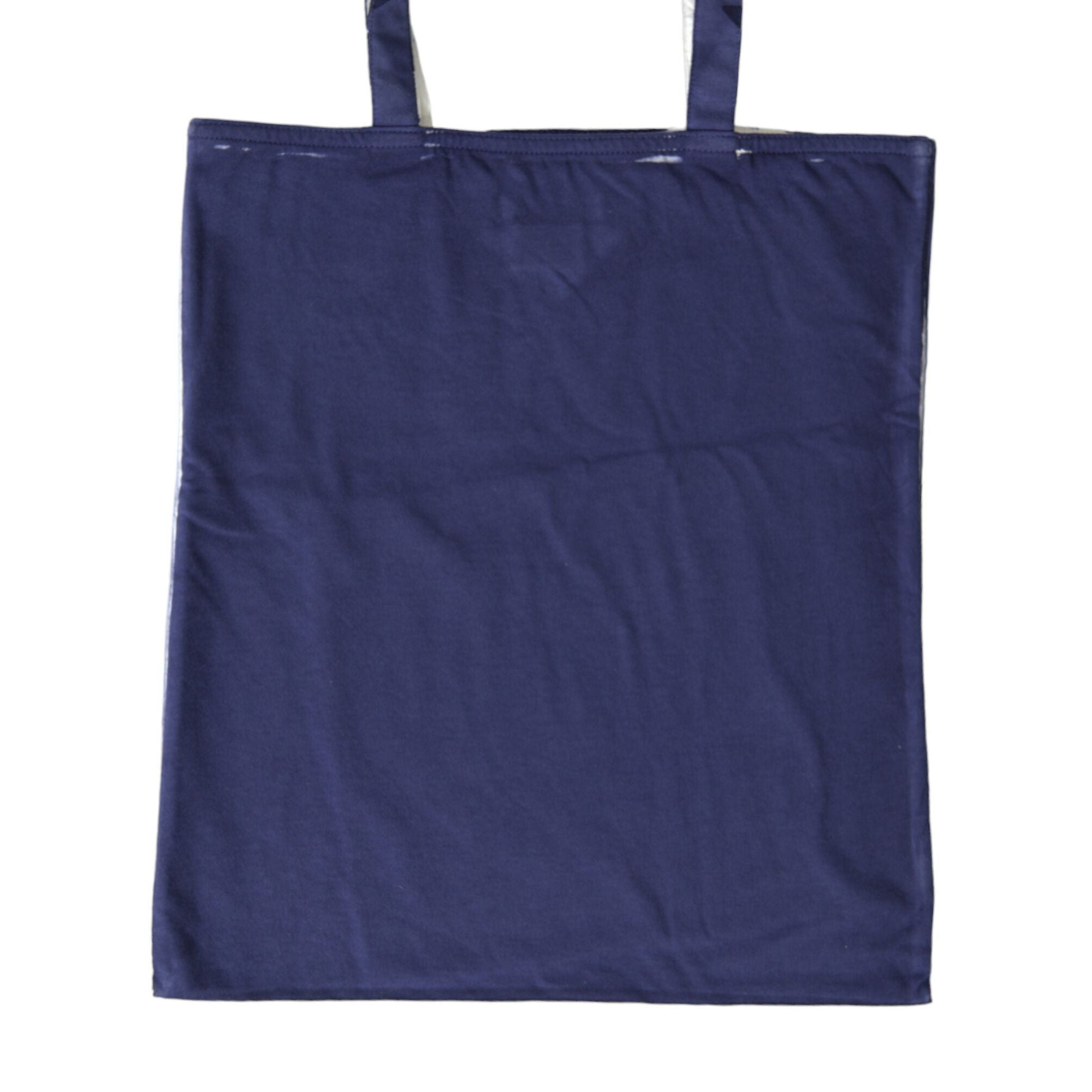 Prada Blue Jersey Fabric Logo Shoulder Shopping Tote Shopping Bag