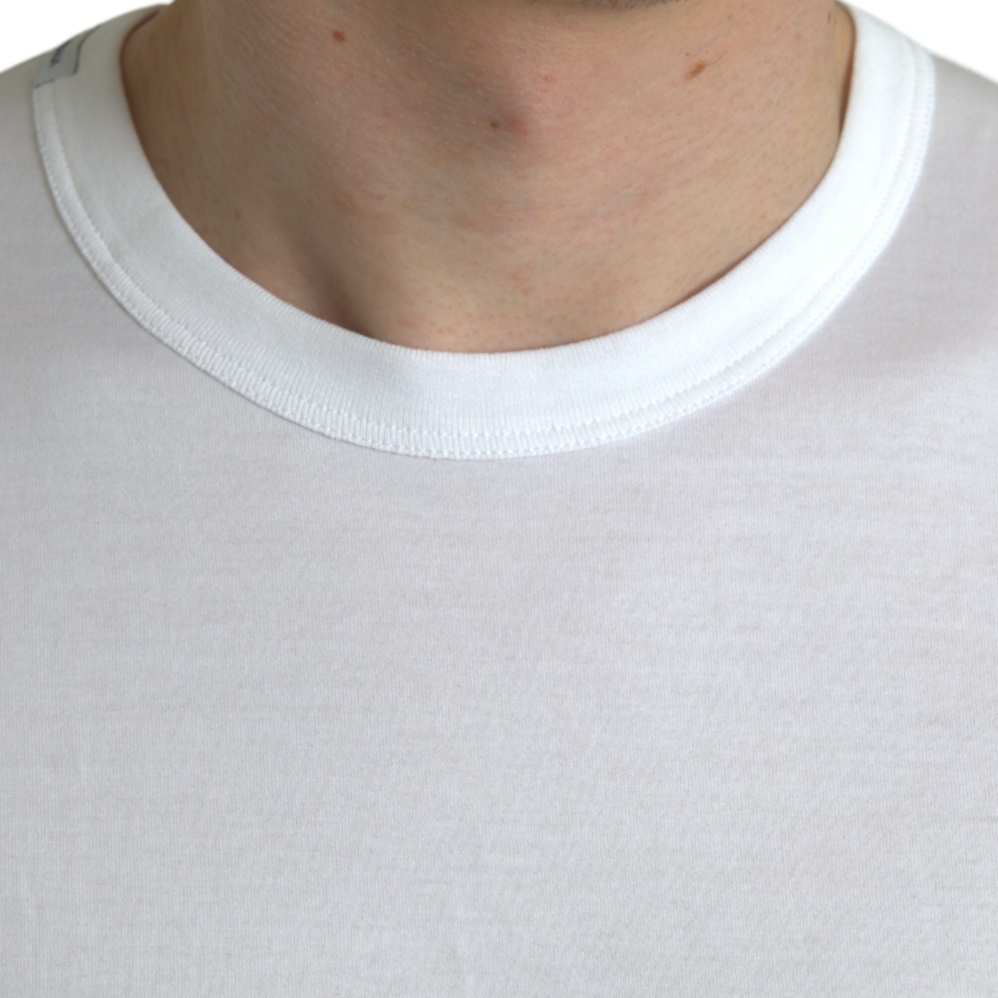 Dolce & Gabbana White Logo Crew Neck Short Sleeves T-shirt