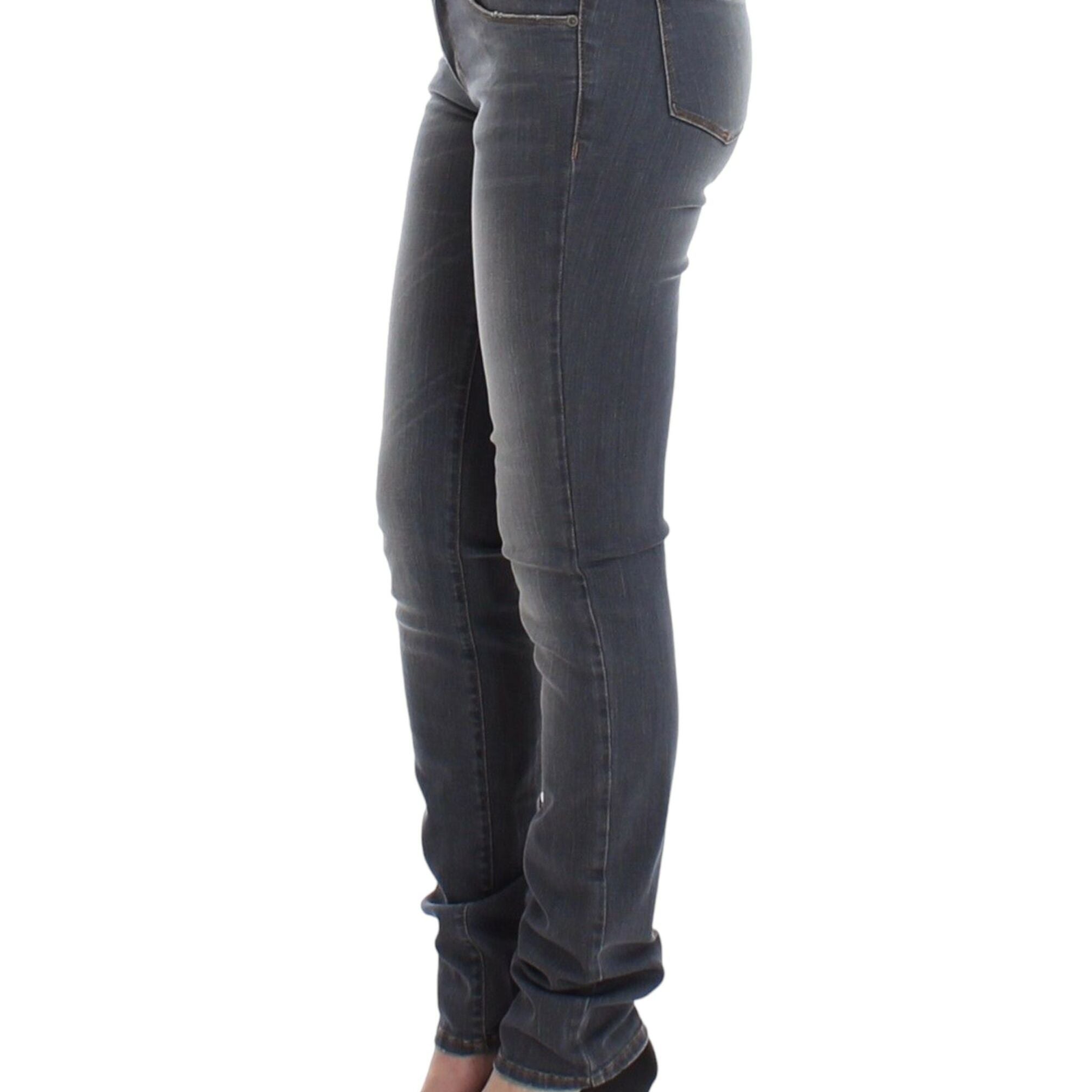 Ermanno Scervino Gray Slim Jeans Denim Pants Skinny Leg Stretch