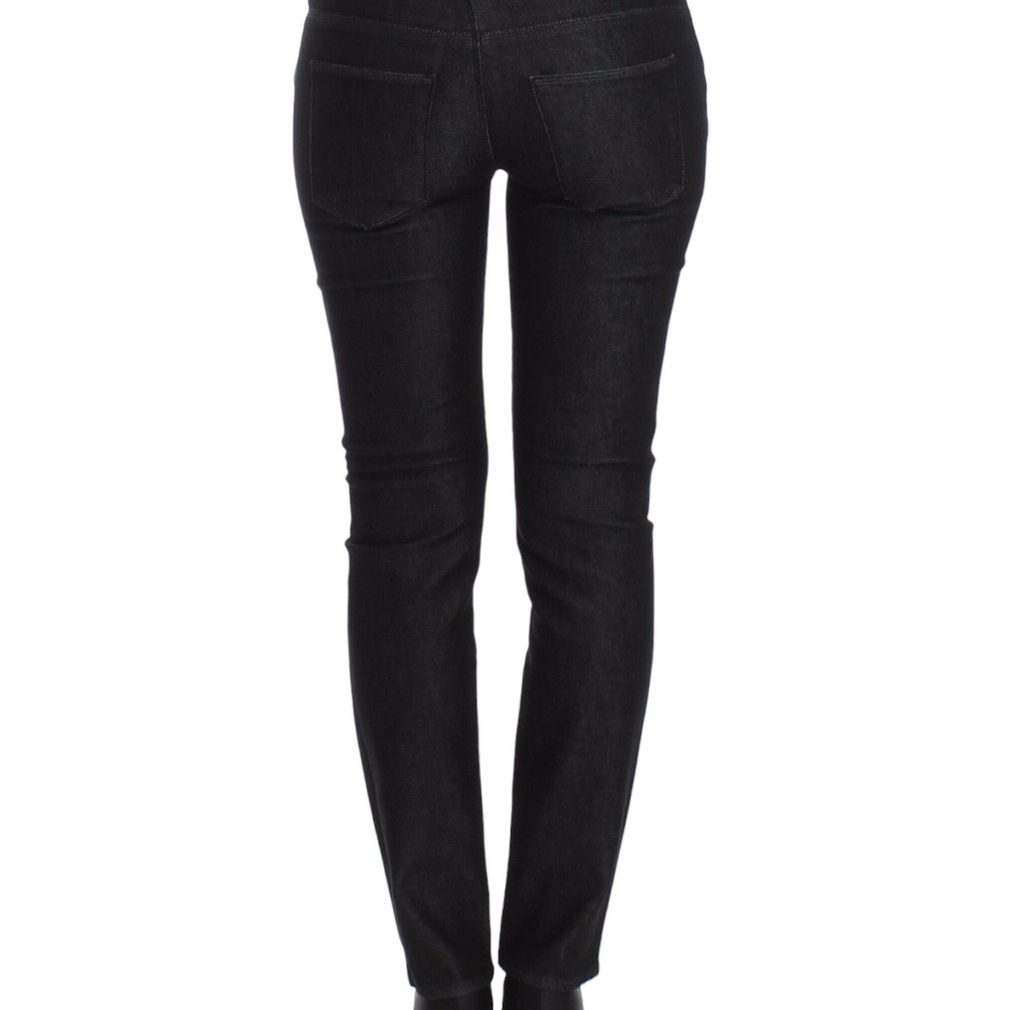 Ermanno Scervino Black Slim Jeans Denim Pants Skinny Leg Stretch