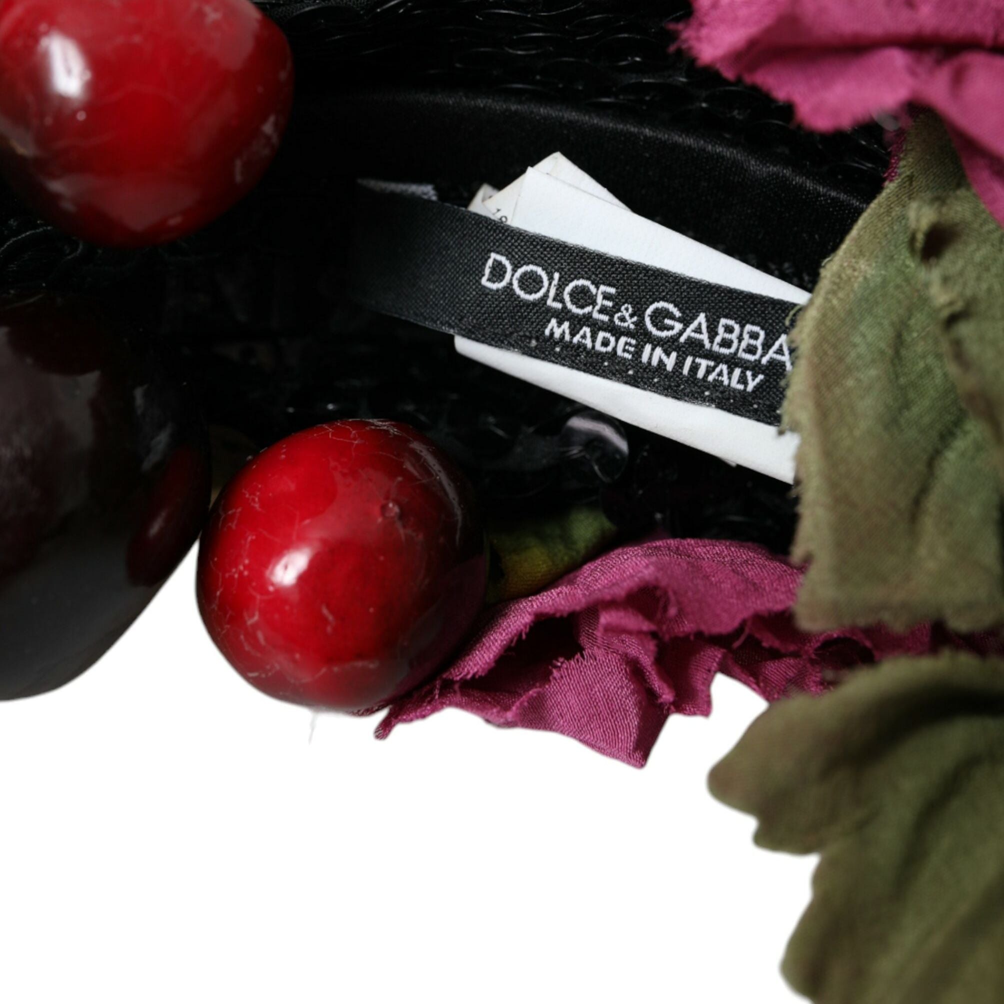 Dolce & Gabbana Red Watermelon Cherry Crystal Hairband Statement Diadem