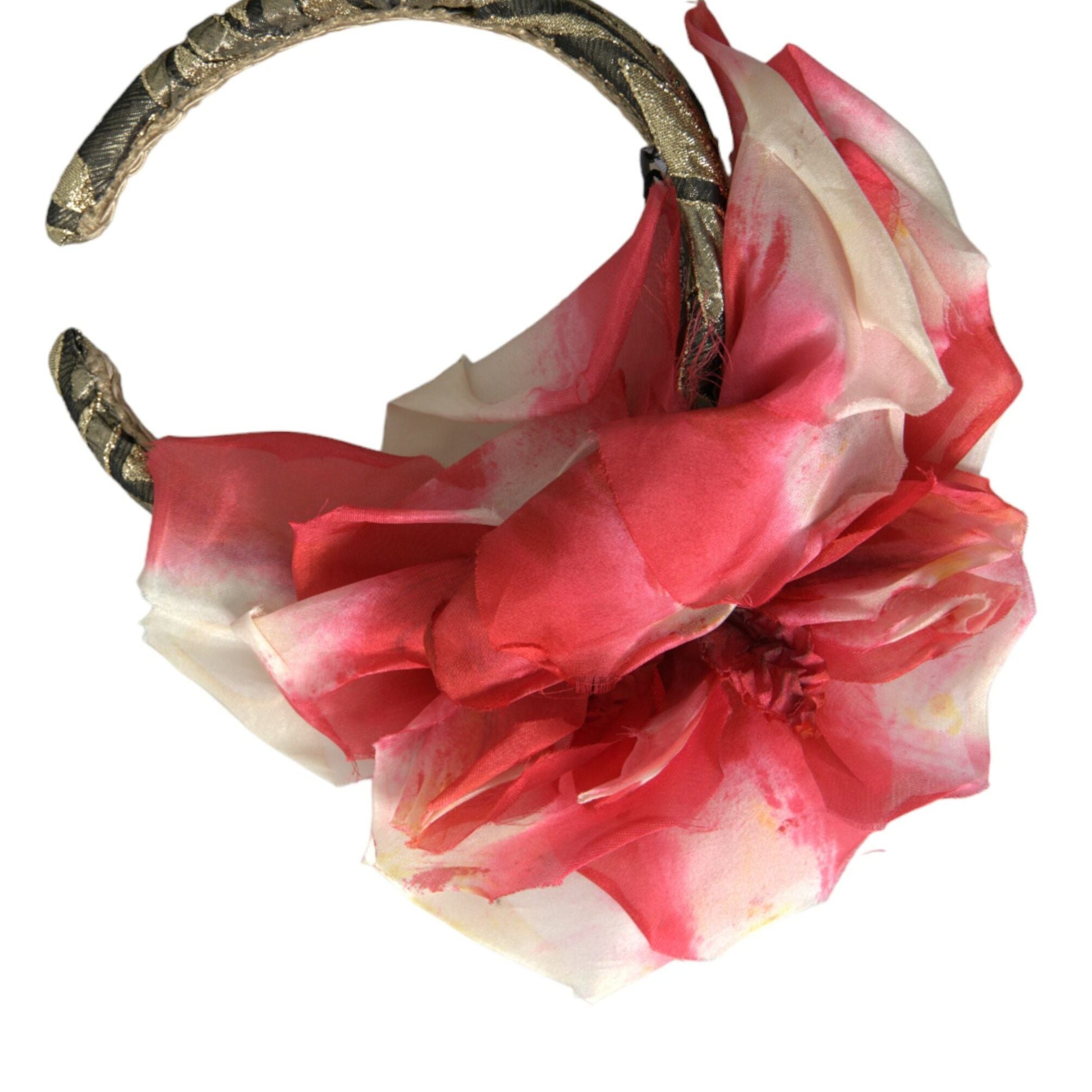 Dolce & Gabbana Multicolor Floral Applique Silk Women Headband Diadem