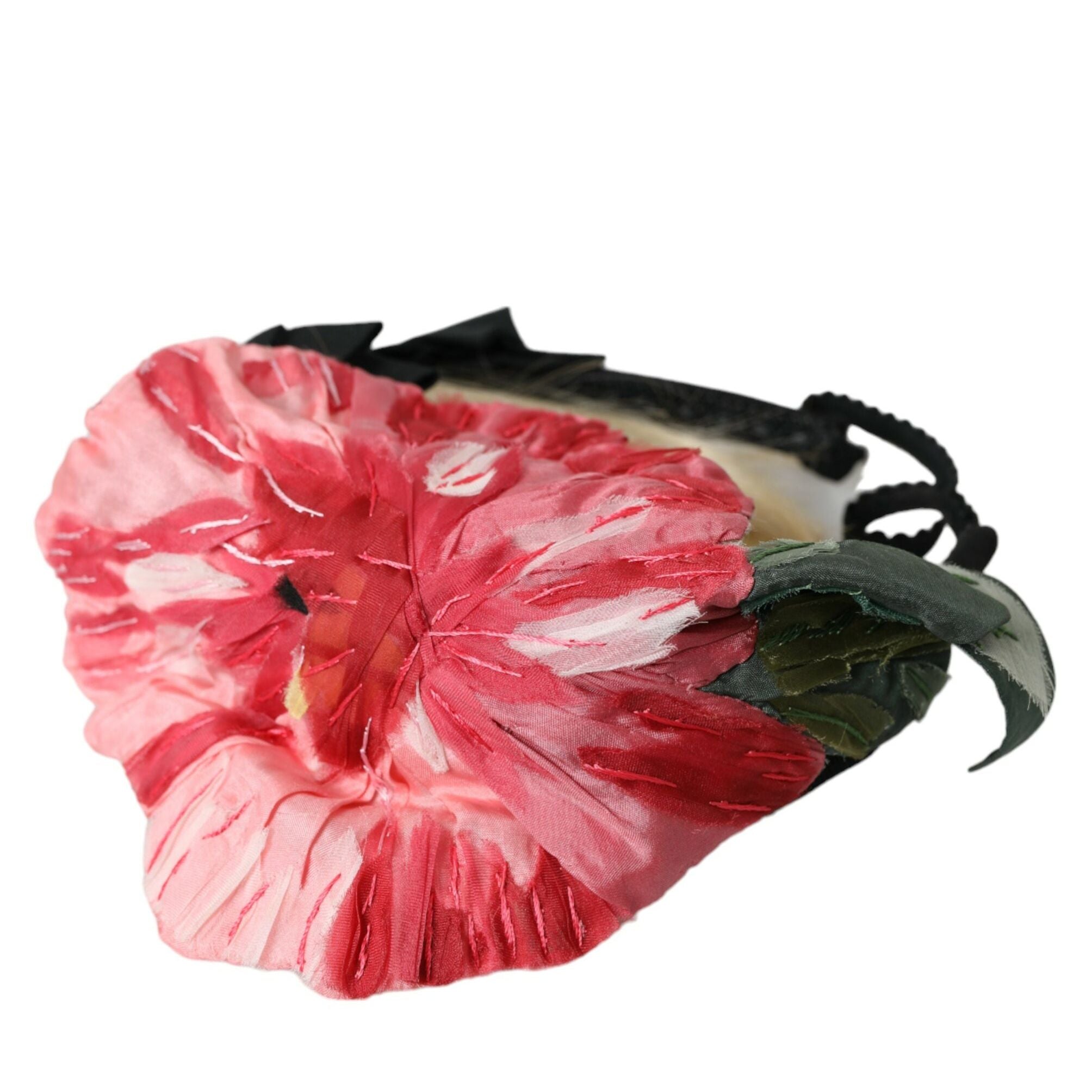 Dolce & Gabbana Black Viscose White Hair Parrucchiera Headband Diadem