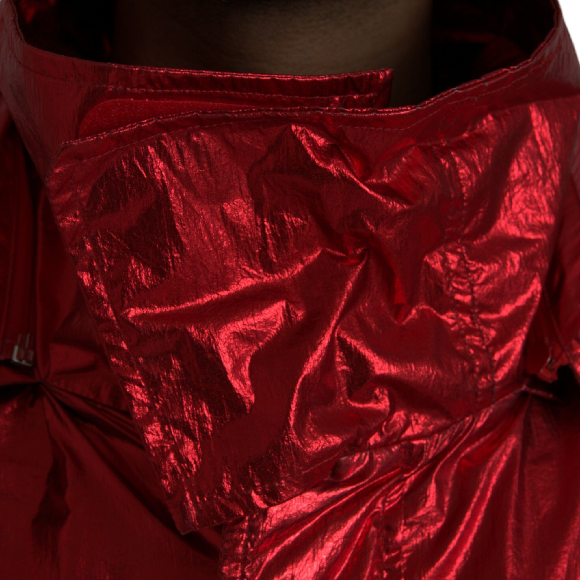 Dolce & Gabbana Red Nylon Hooded Pullover Sweatshirt Jacket